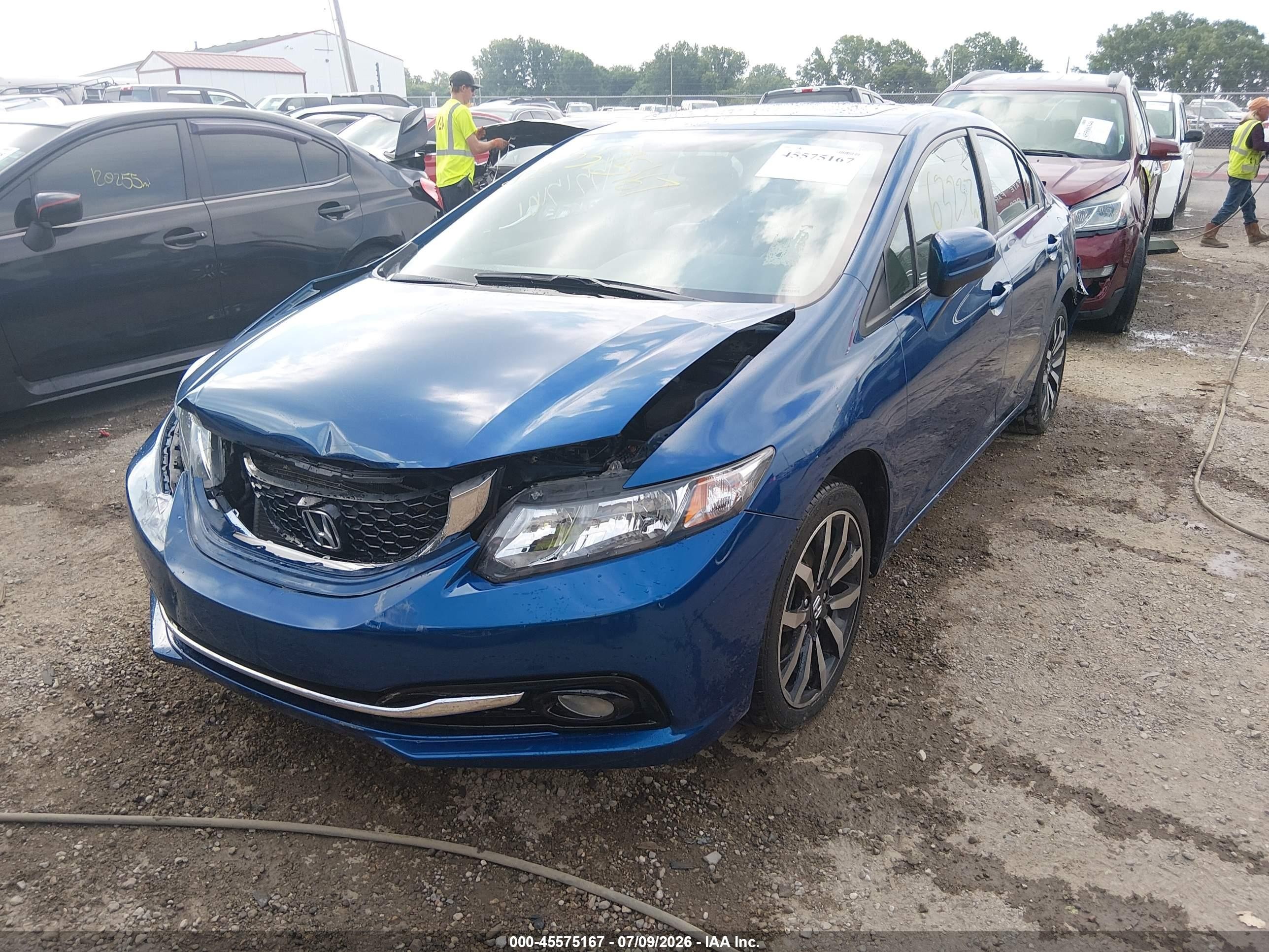 2015 Honda Civic Ex-l Blue vin: 2HGFB2F94FH550510