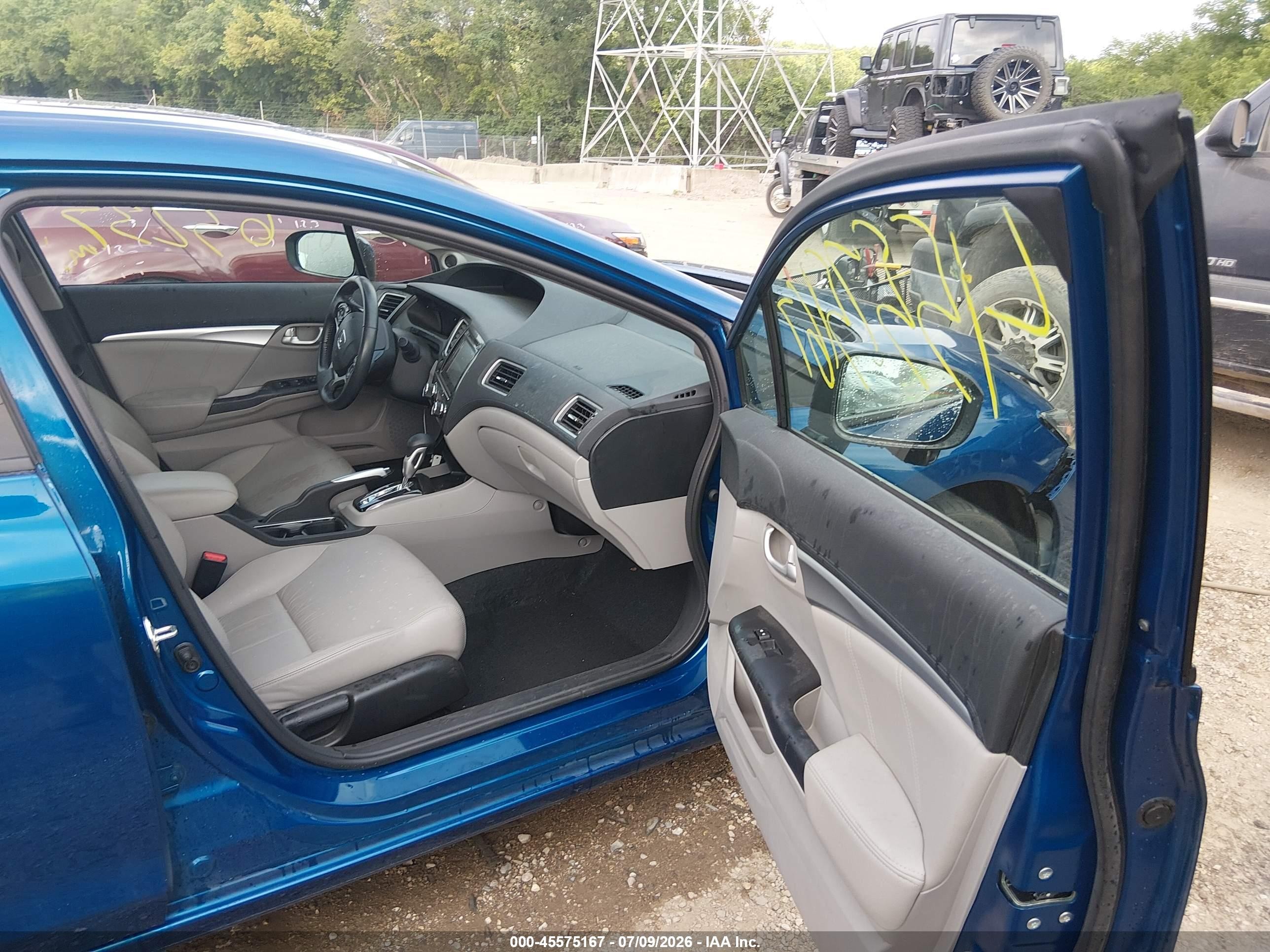 2015 Honda Civic Ex-l Blue vin: 2HGFB2F94FH550510
