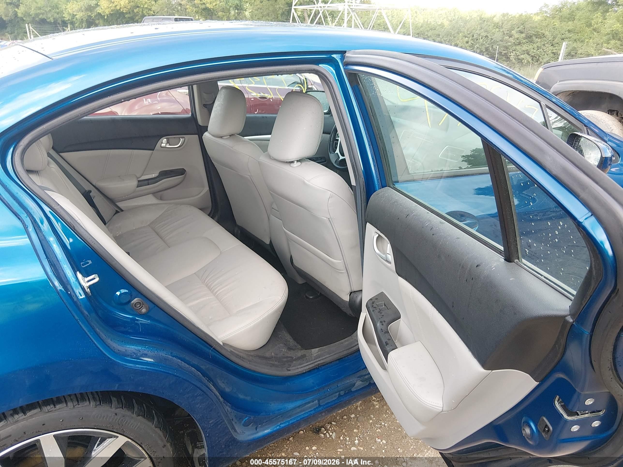 2015 Honda Civic Ex-l Blue vin: 2HGFB2F94FH550510