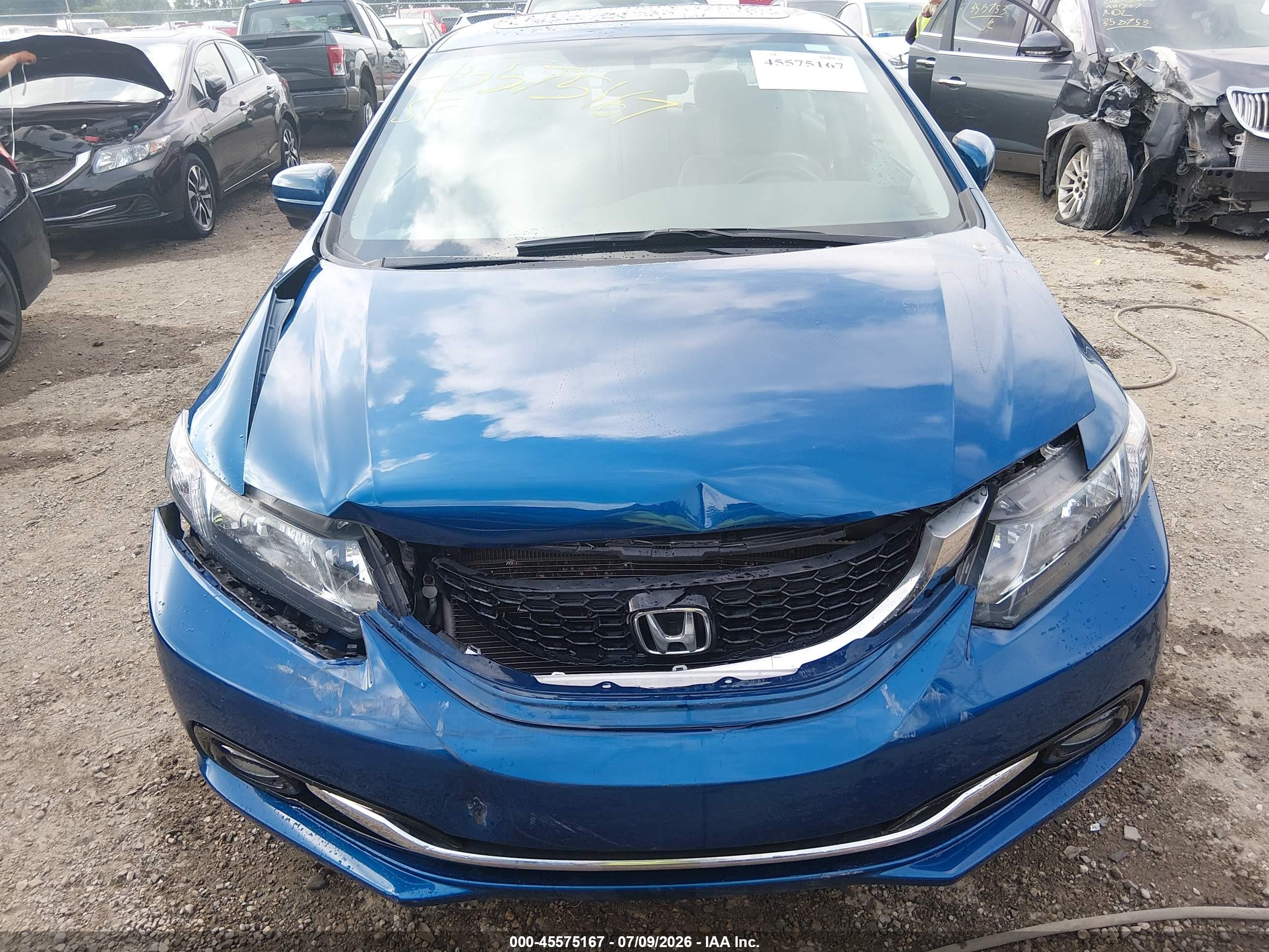 2015 Honda Civic Ex-l Blue vin: 2HGFB2F94FH550510