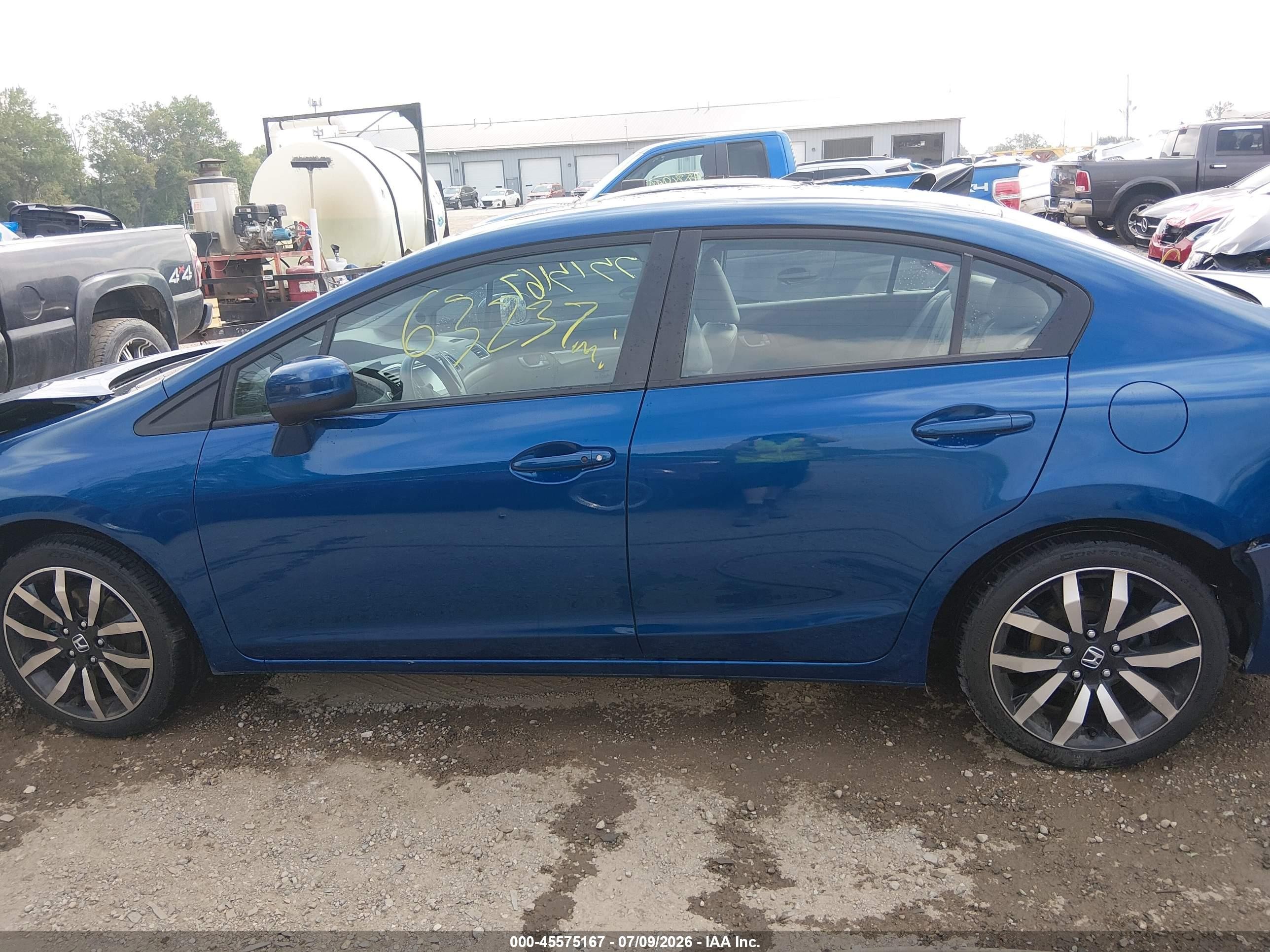 2015 Honda Civic Ex-l Blue vin: 2HGFB2F94FH550510