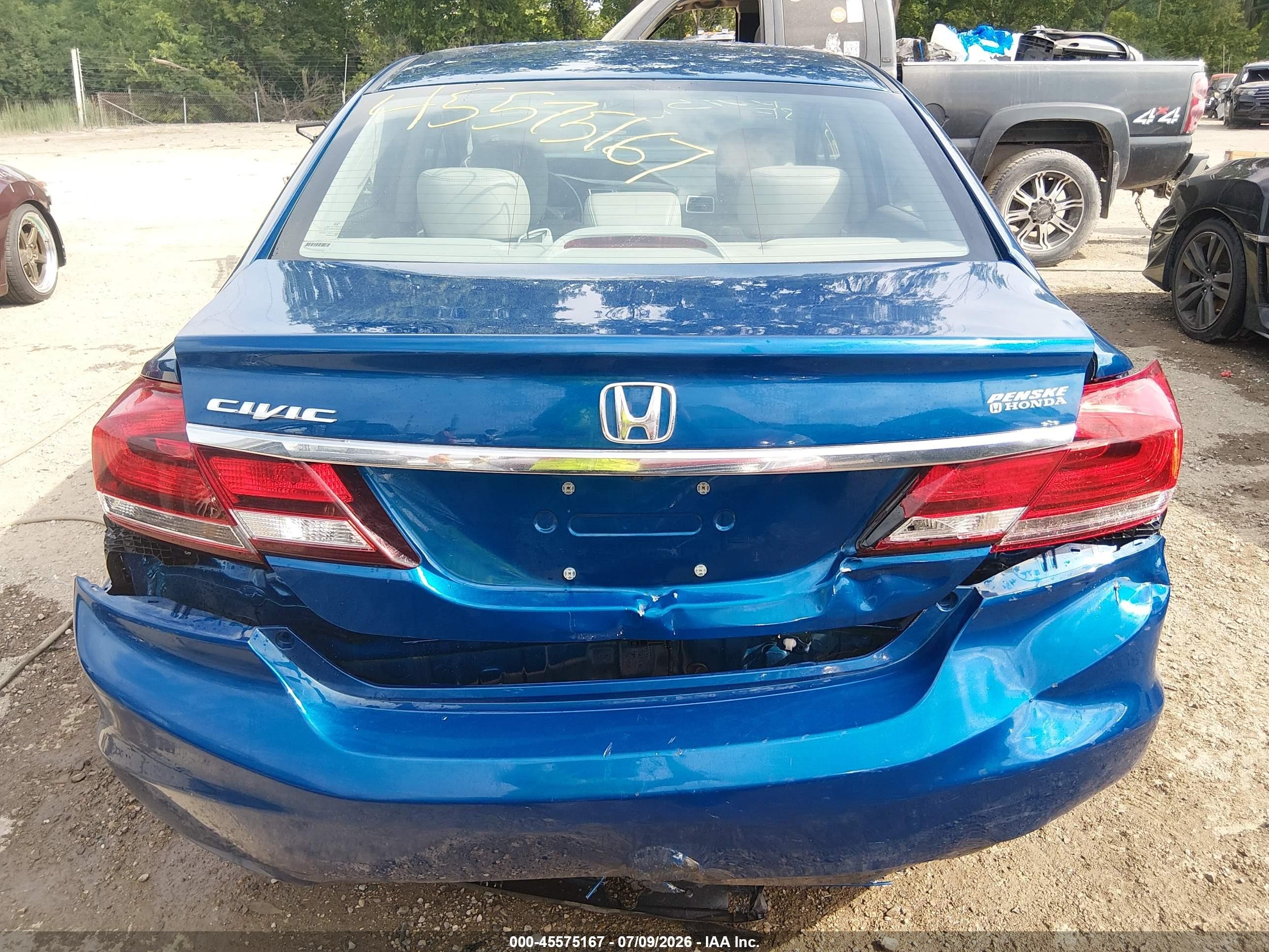 2015 Honda Civic Ex-l Blue vin: 2HGFB2F94FH550510