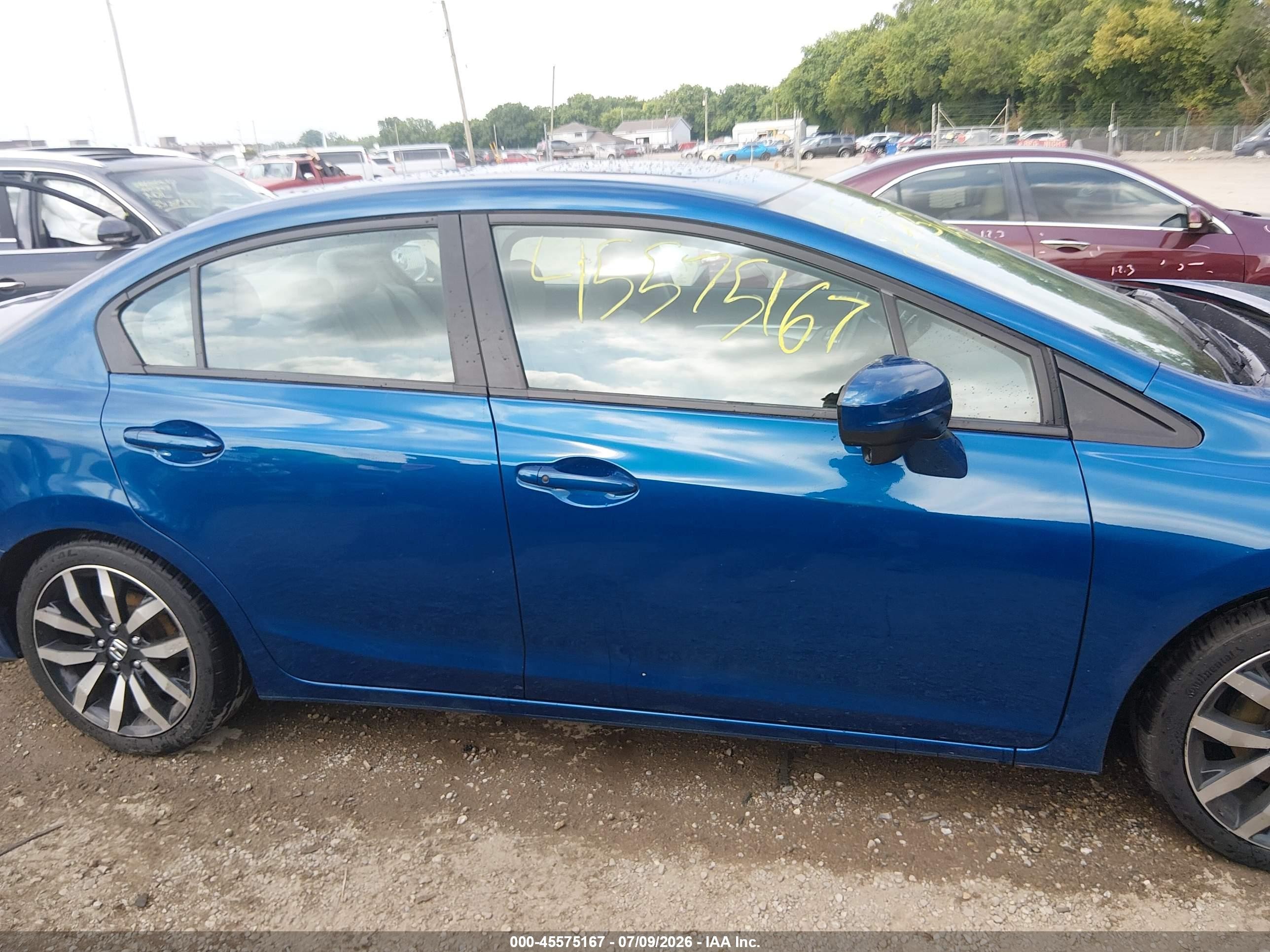 2015 Honda Civic Ex-l Blue vin: 2HGFB2F94FH550510