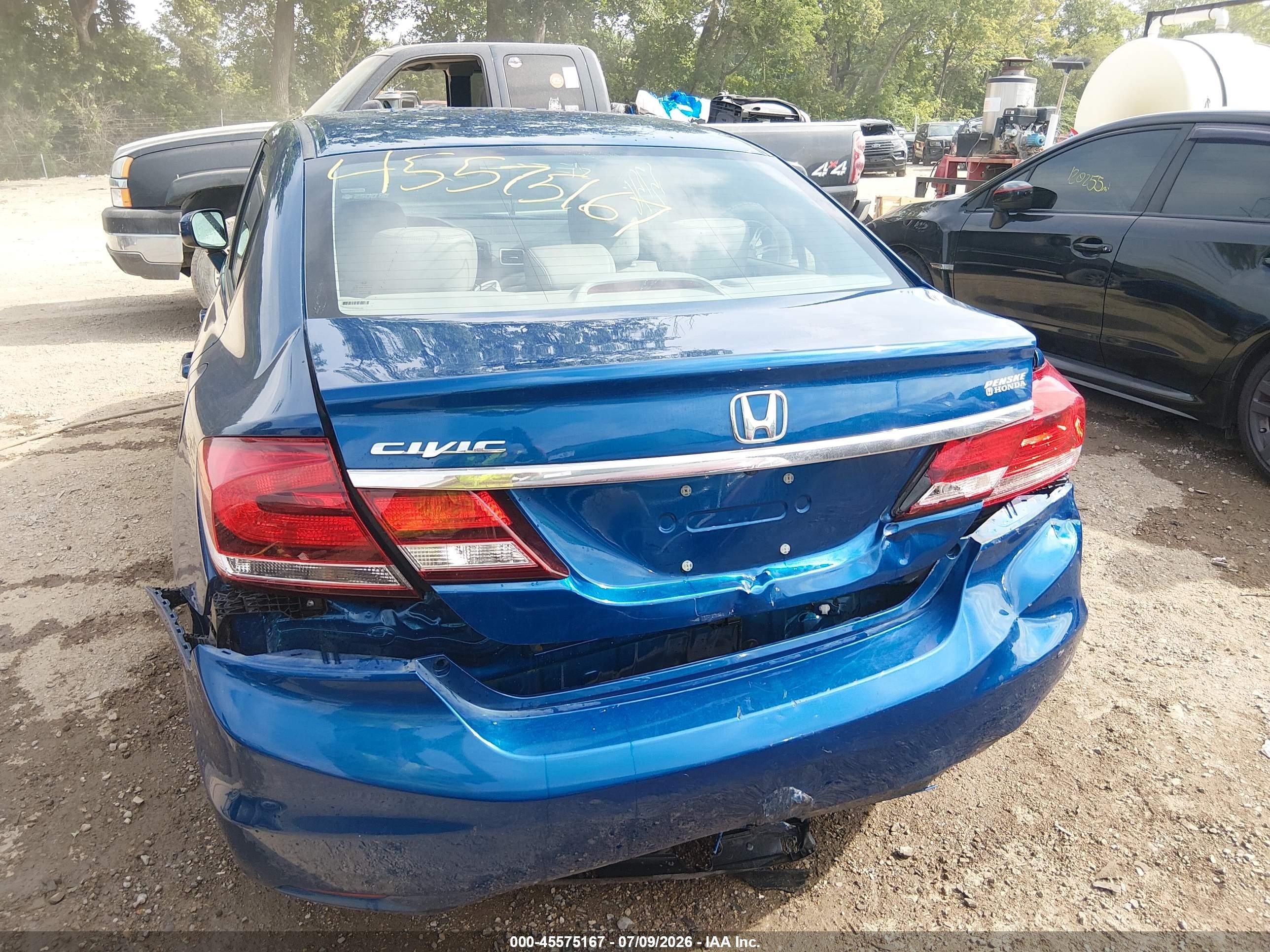 2015 Honda Civic Ex-l Blue vin: 2HGFB2F94FH550510