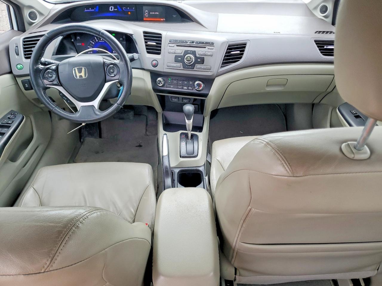 2012 Honda Civic Exl White vin: 2HGFB2F95CH322740