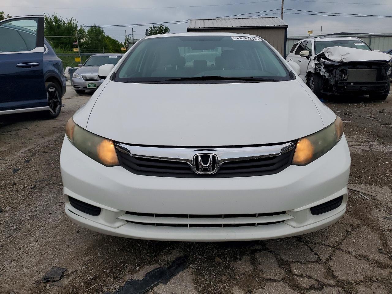 2012 Honda Civic Exl White vin: 2HGFB2F95CH322740