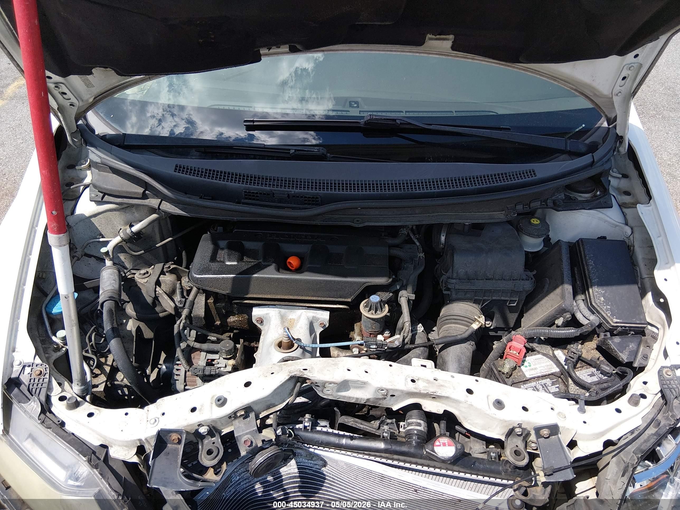 2012 Honda Civic Ex-l White vin: 2HGFB2F95CH322768