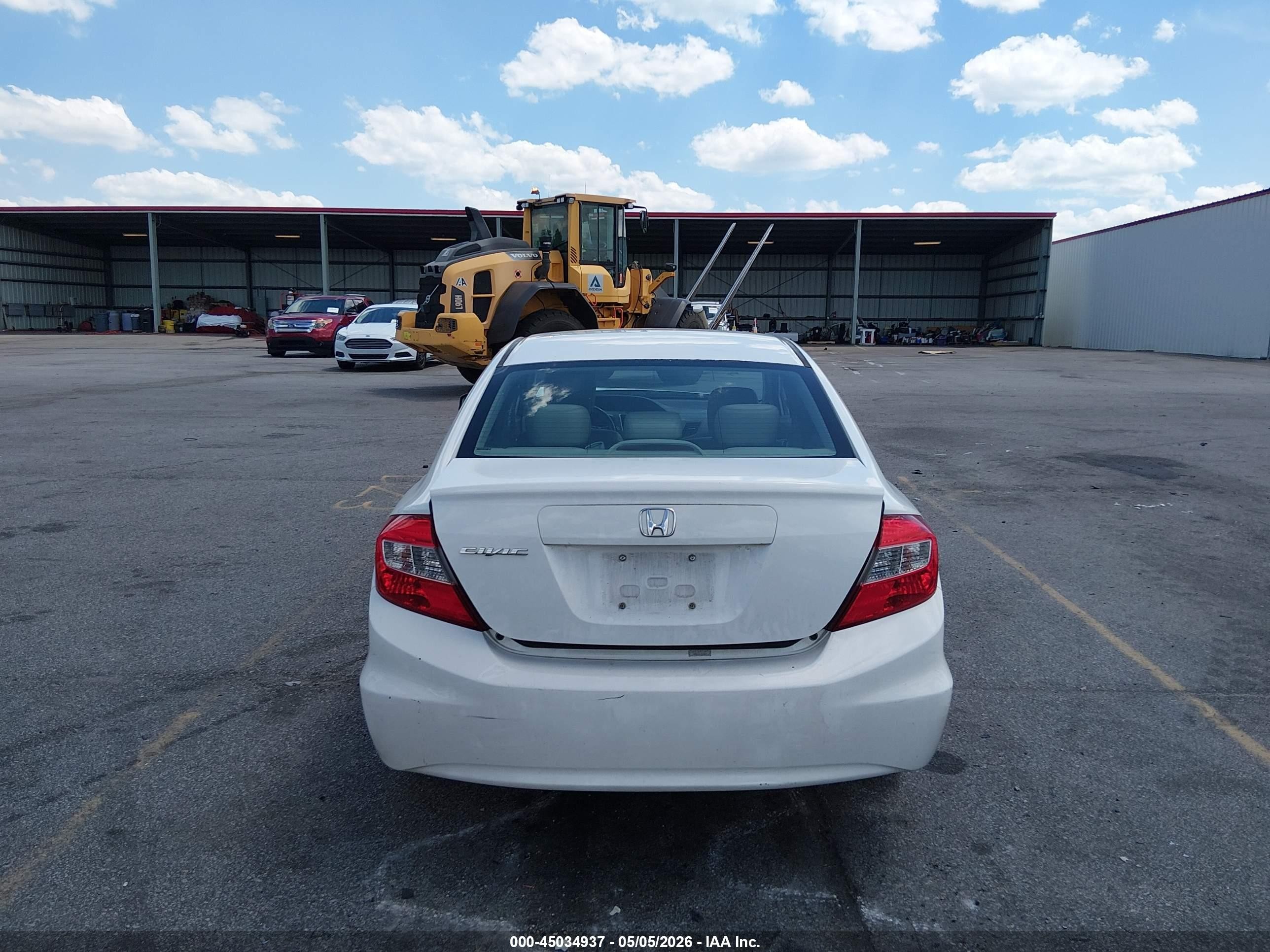 2012 Honda Civic Ex-l White vin: 2HGFB2F95CH322768