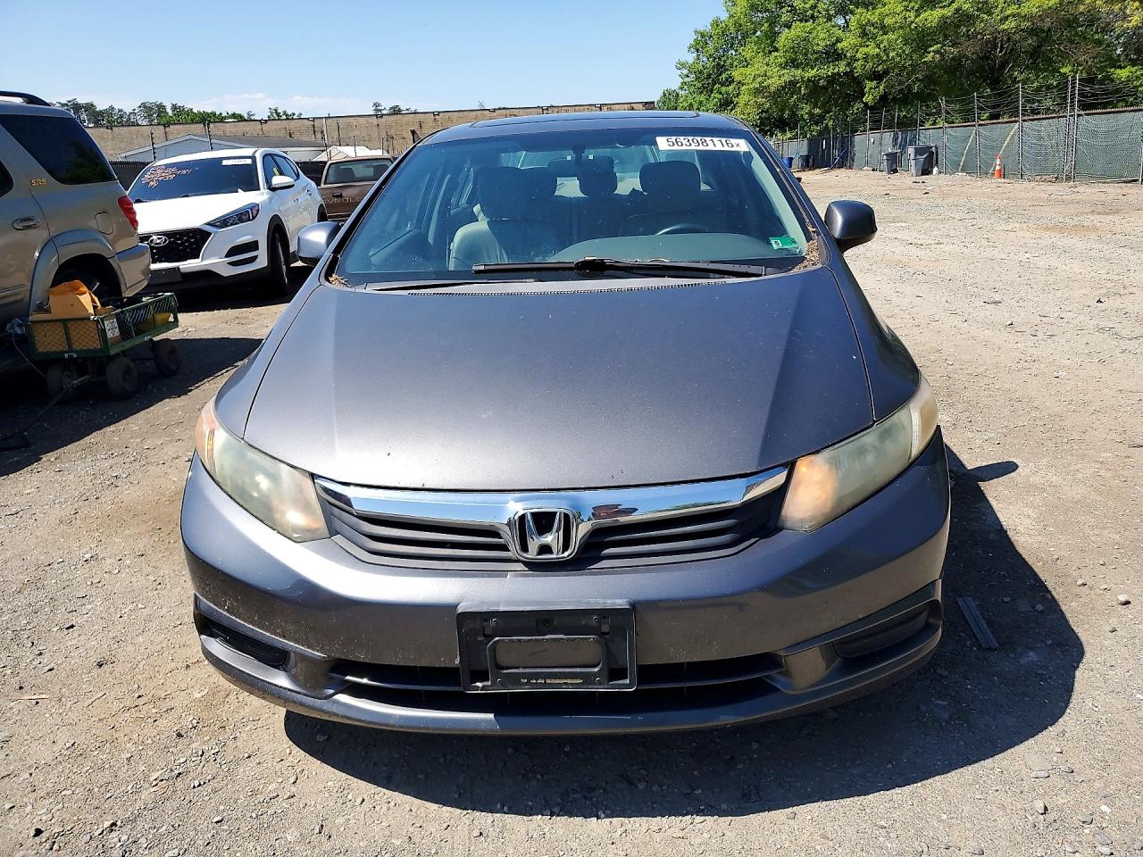 2012 Honda Civic Exl Gray vin: 2HGFB2F95CH531069