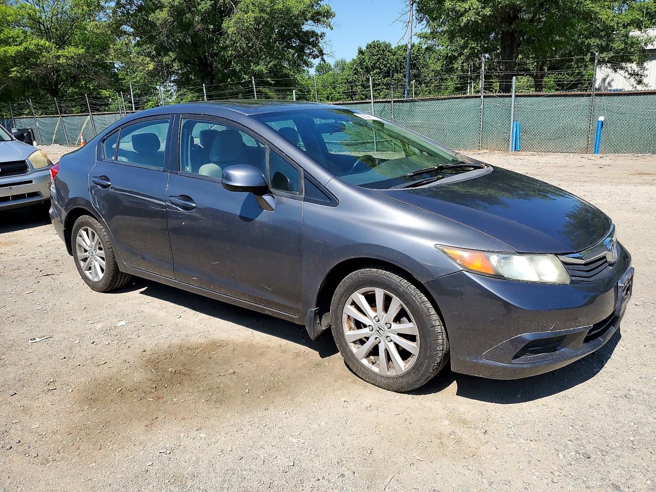 2012 Honda Civic Exl Gray vin: 2HGFB2F95CH531069
