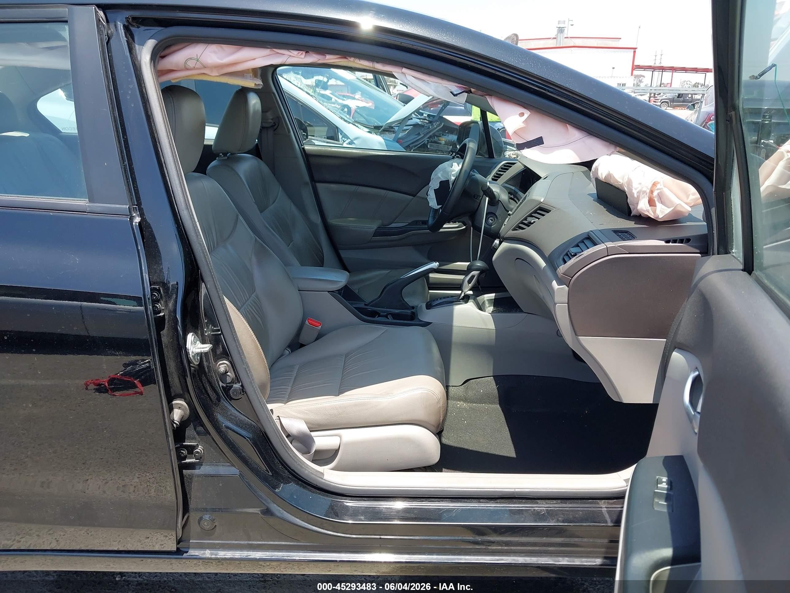 2012 Honda Civic Ex-l Black vin: 2HGFB2F95CH533209