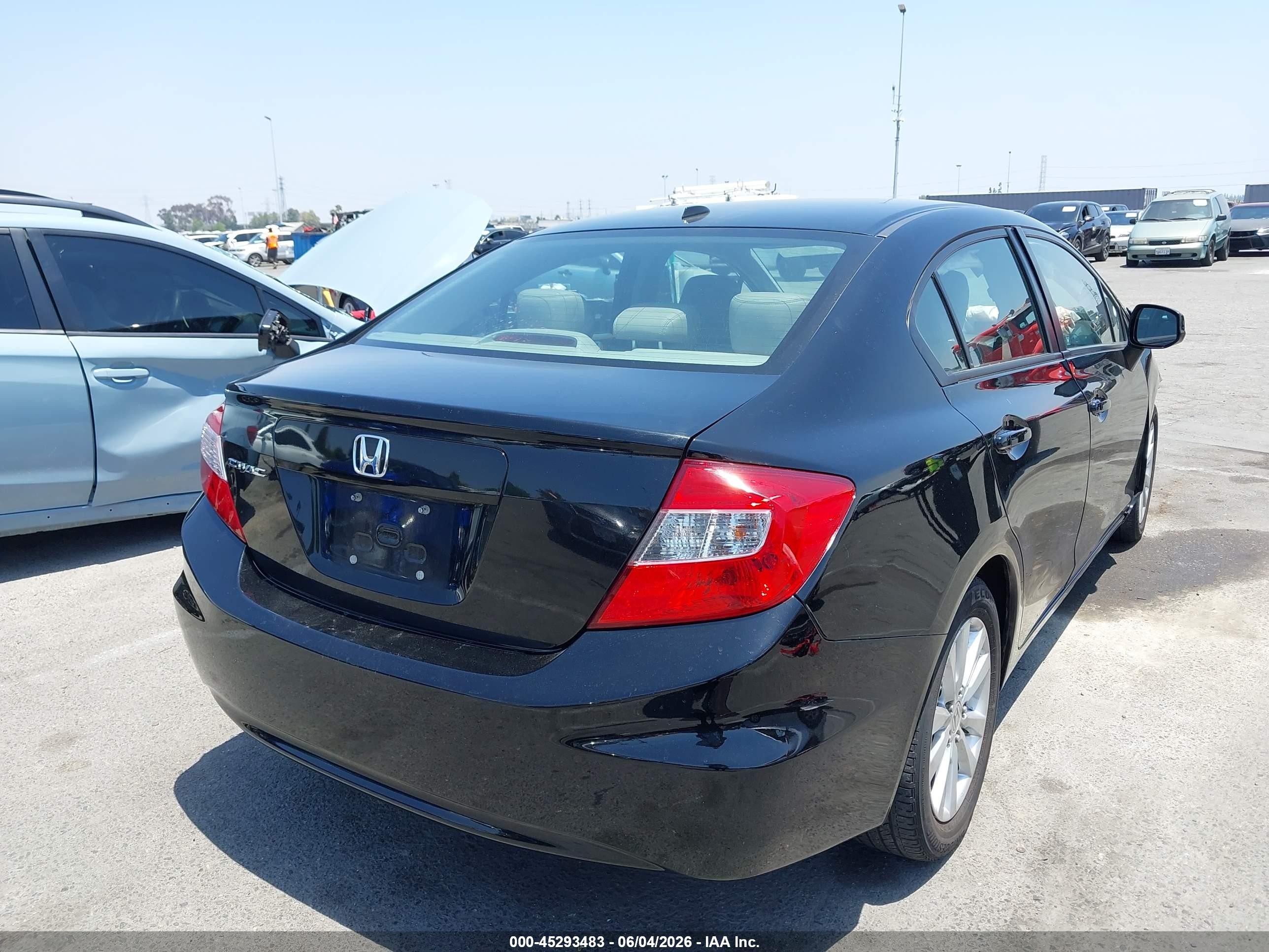 2012 Honda Civic Ex-l Black vin: 2HGFB2F95CH533209
