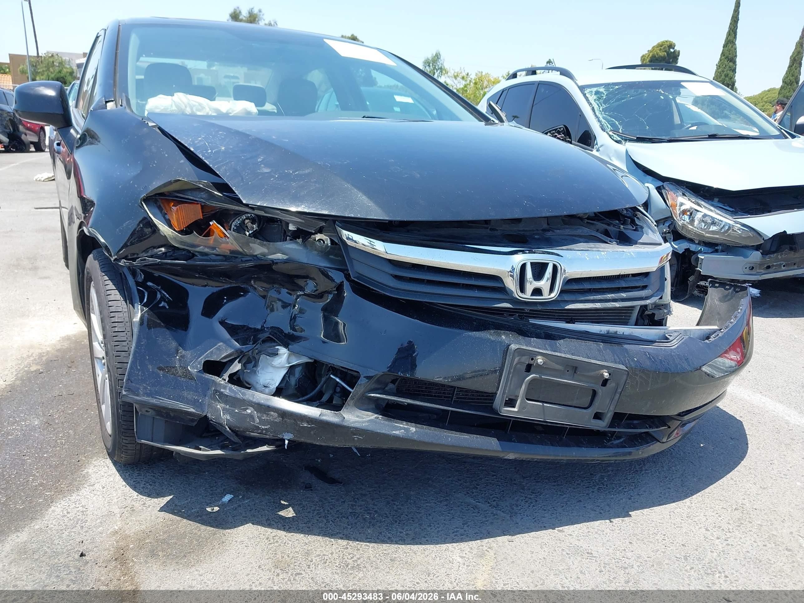 2012 Honda Civic Ex-l Black vin: 2HGFB2F95CH533209