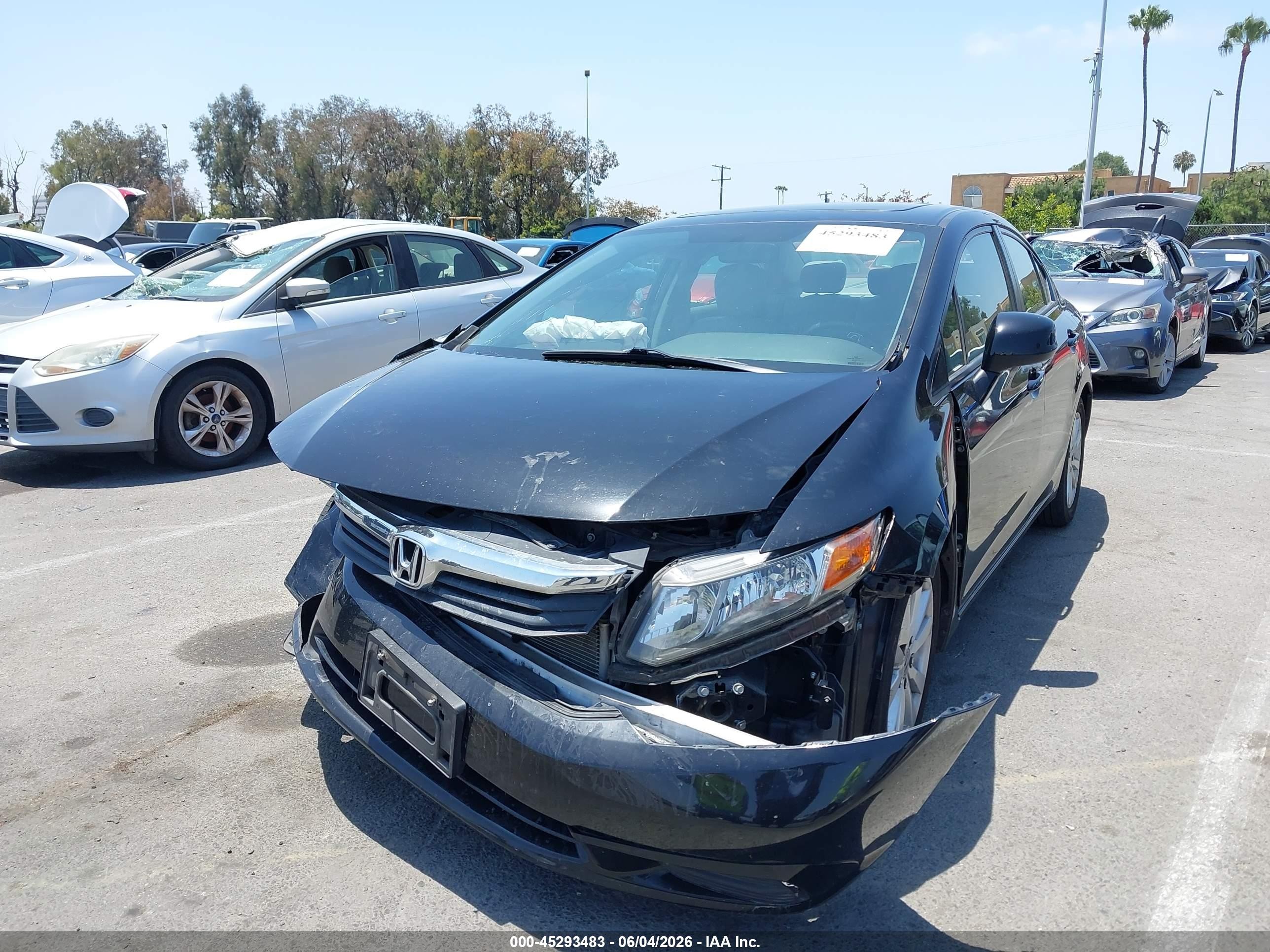 2012 Honda Civic Ex-l Black vin: 2HGFB2F95CH533209