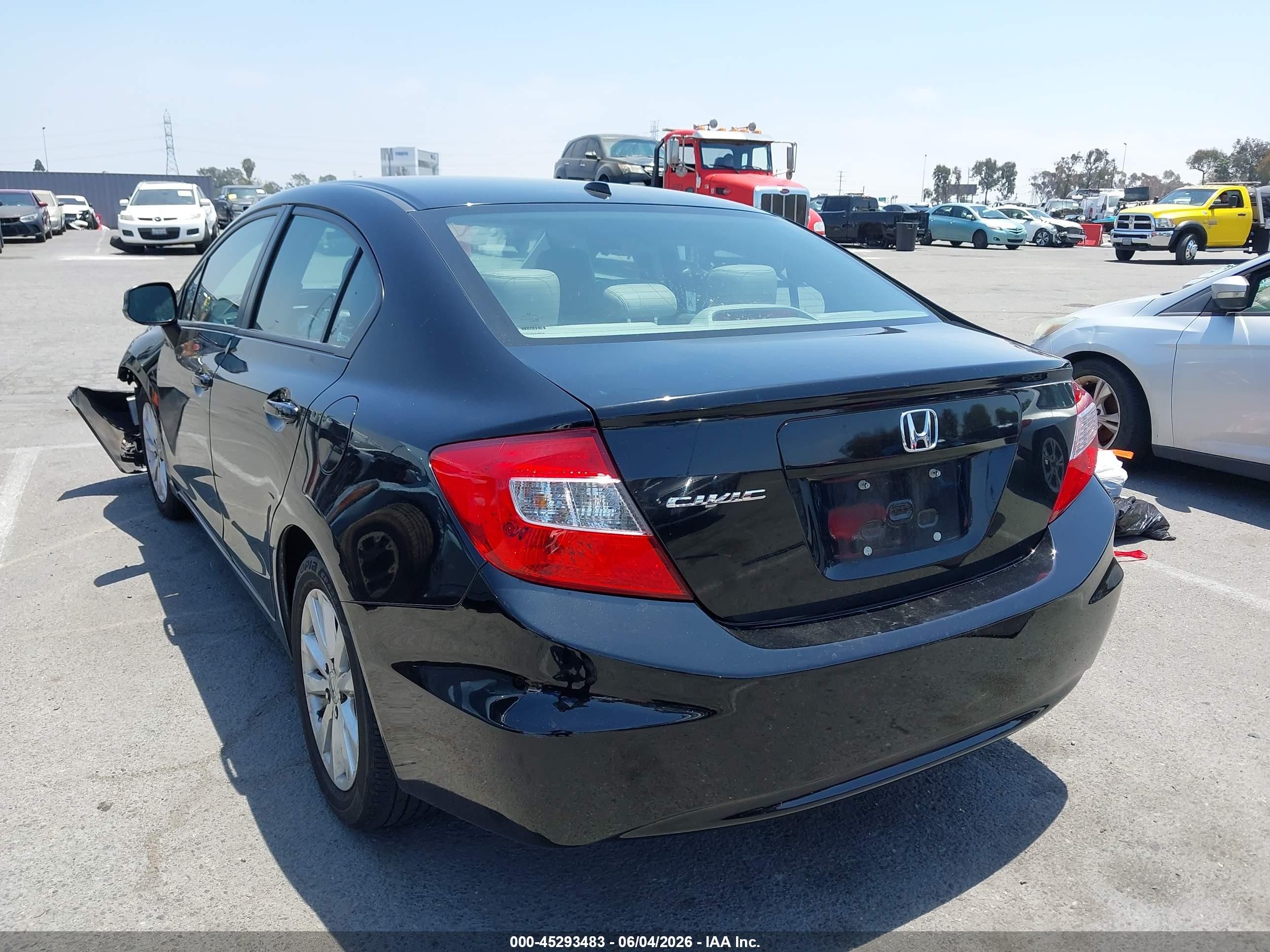 2012 Honda Civic Ex-l Black vin: 2HGFB2F95CH533209