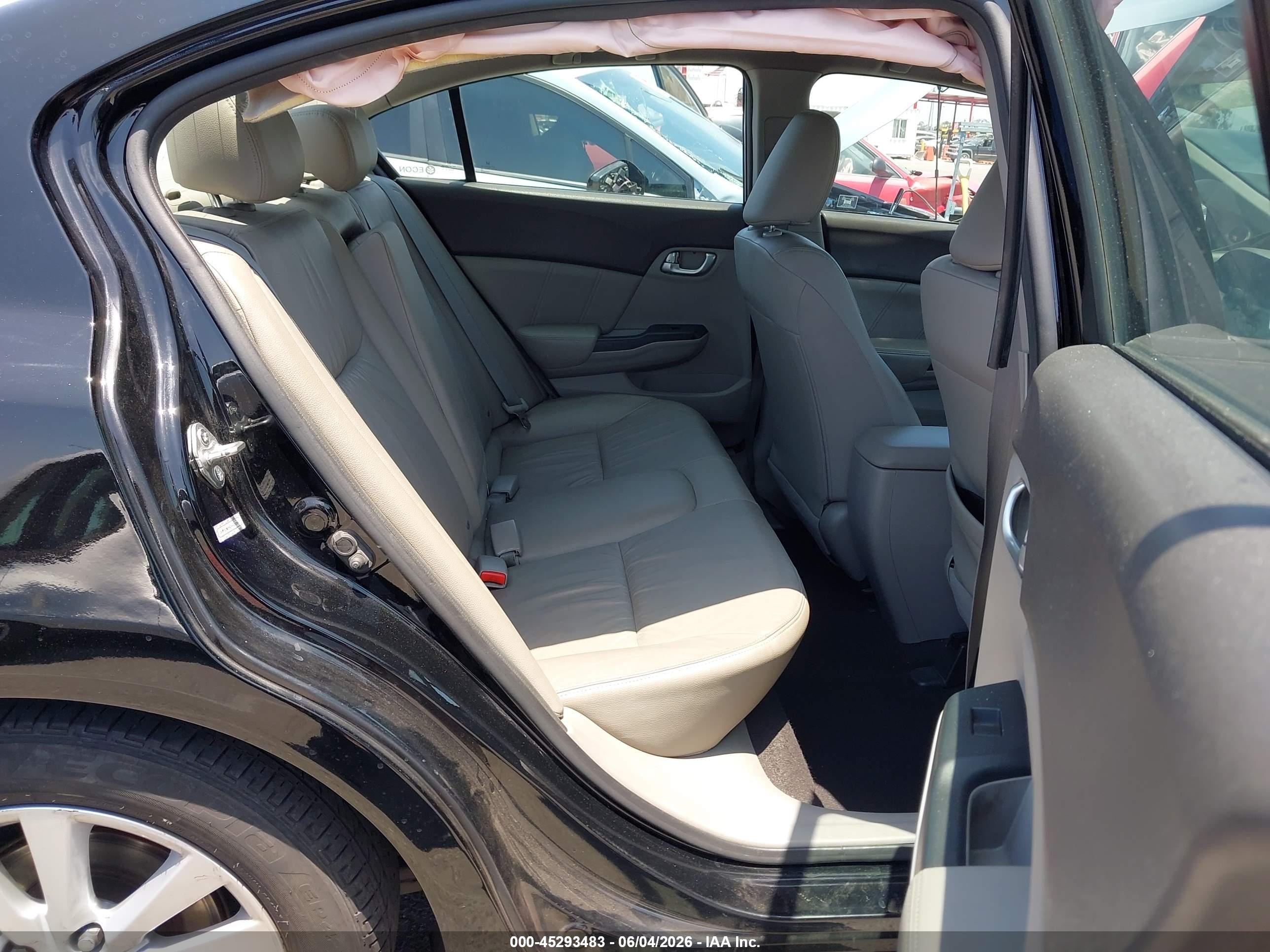 2012 Honda Civic Ex-l Black vin: 2HGFB2F95CH533209