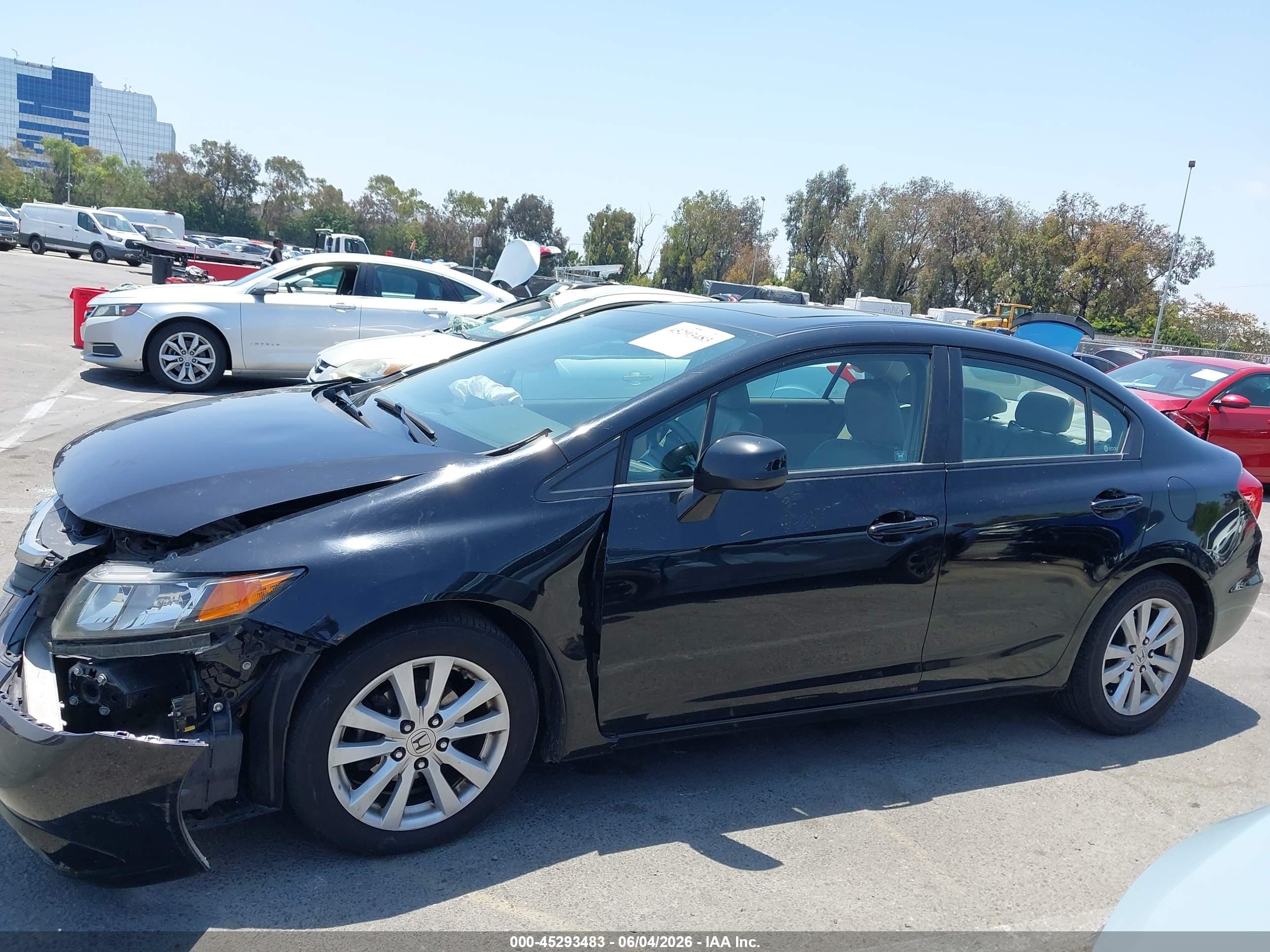 2012 Honda Civic Ex-l Black vin: 2HGFB2F95CH533209