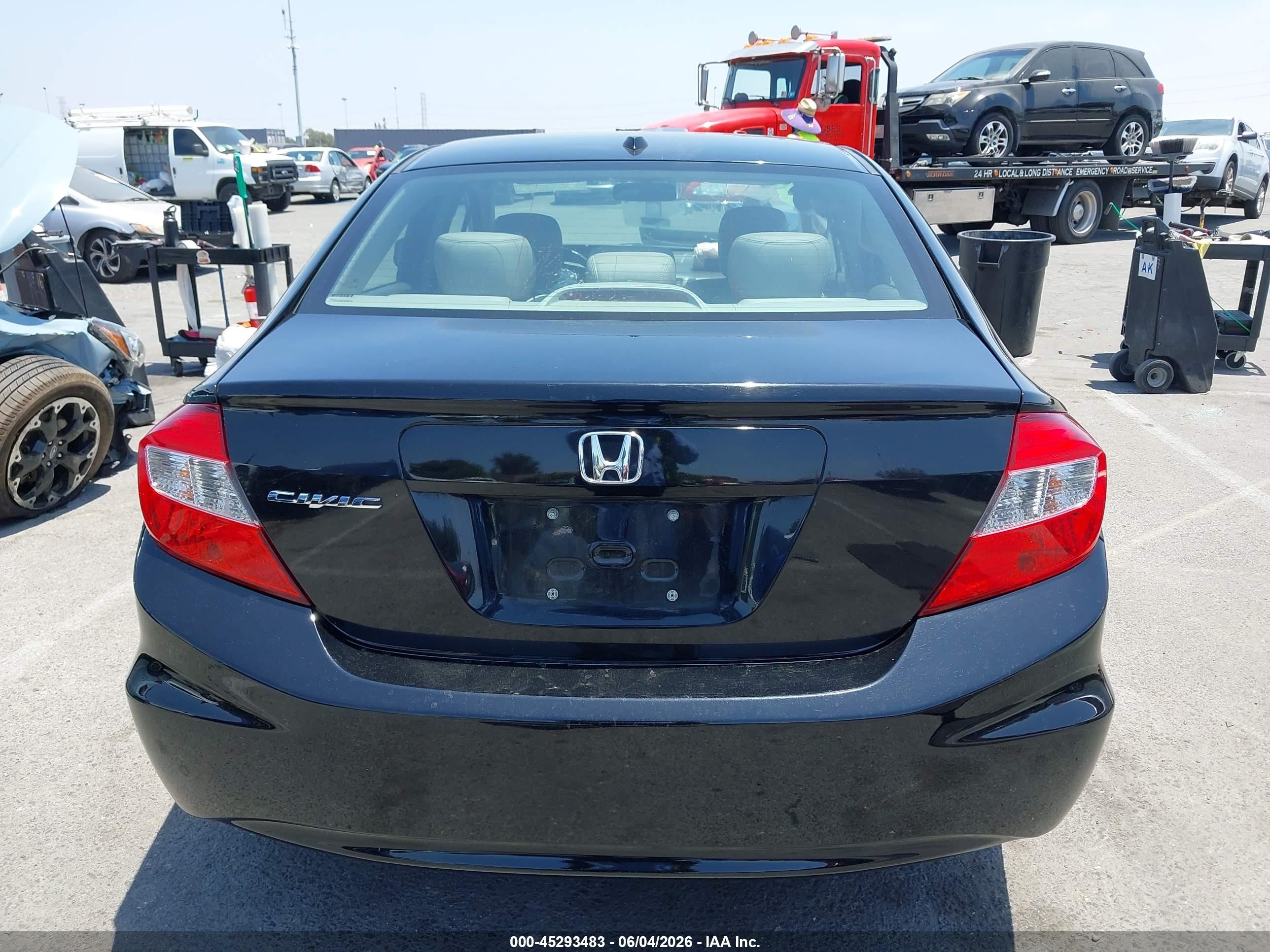 2012 Honda Civic Ex-l Black vin: 2HGFB2F95CH533209