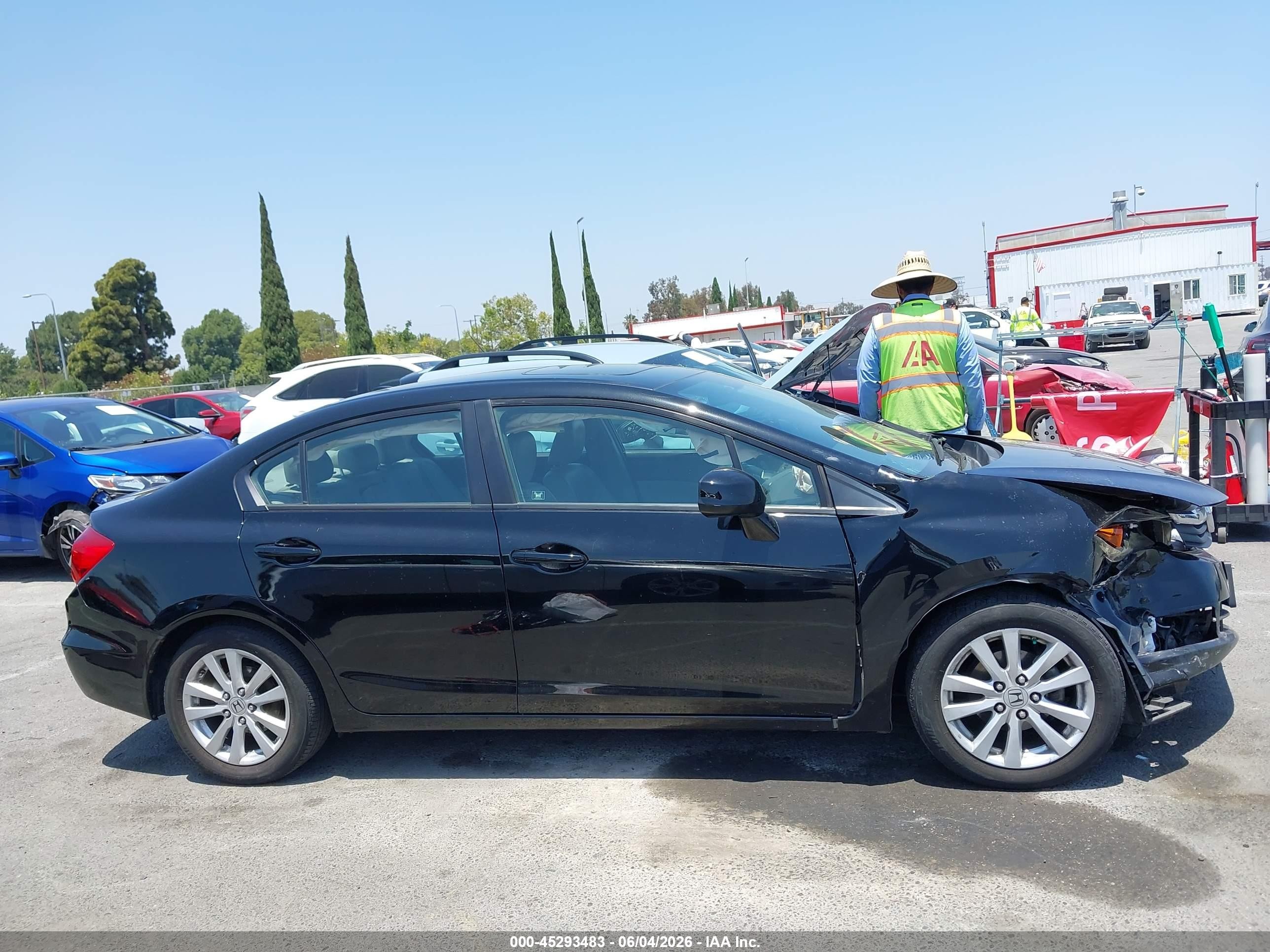 2012 Honda Civic Ex-l Black vin: 2HGFB2F95CH533209