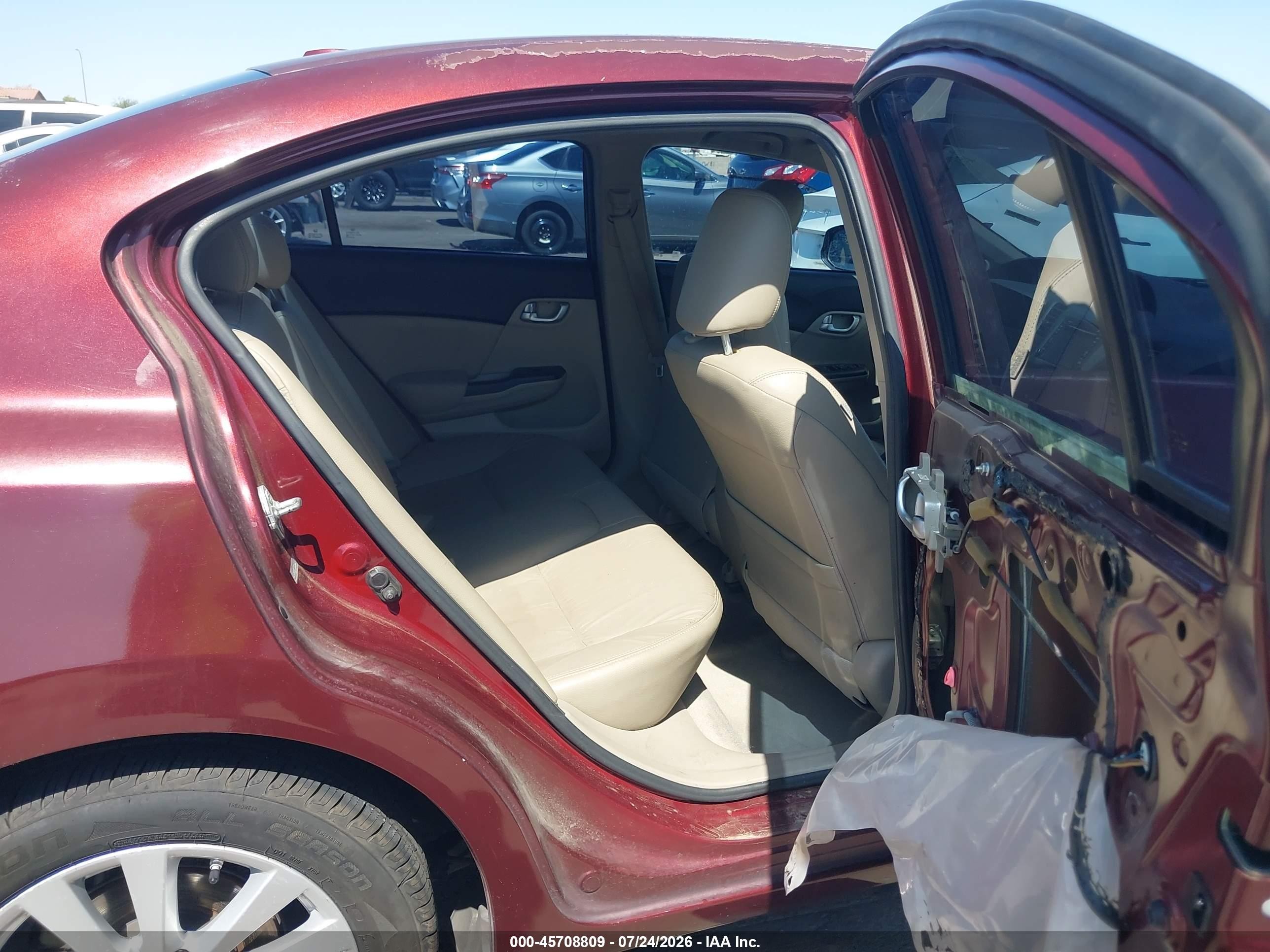 2012 Honda Civic Ex-l Maroon vin: 2HGFB2F95CH537423