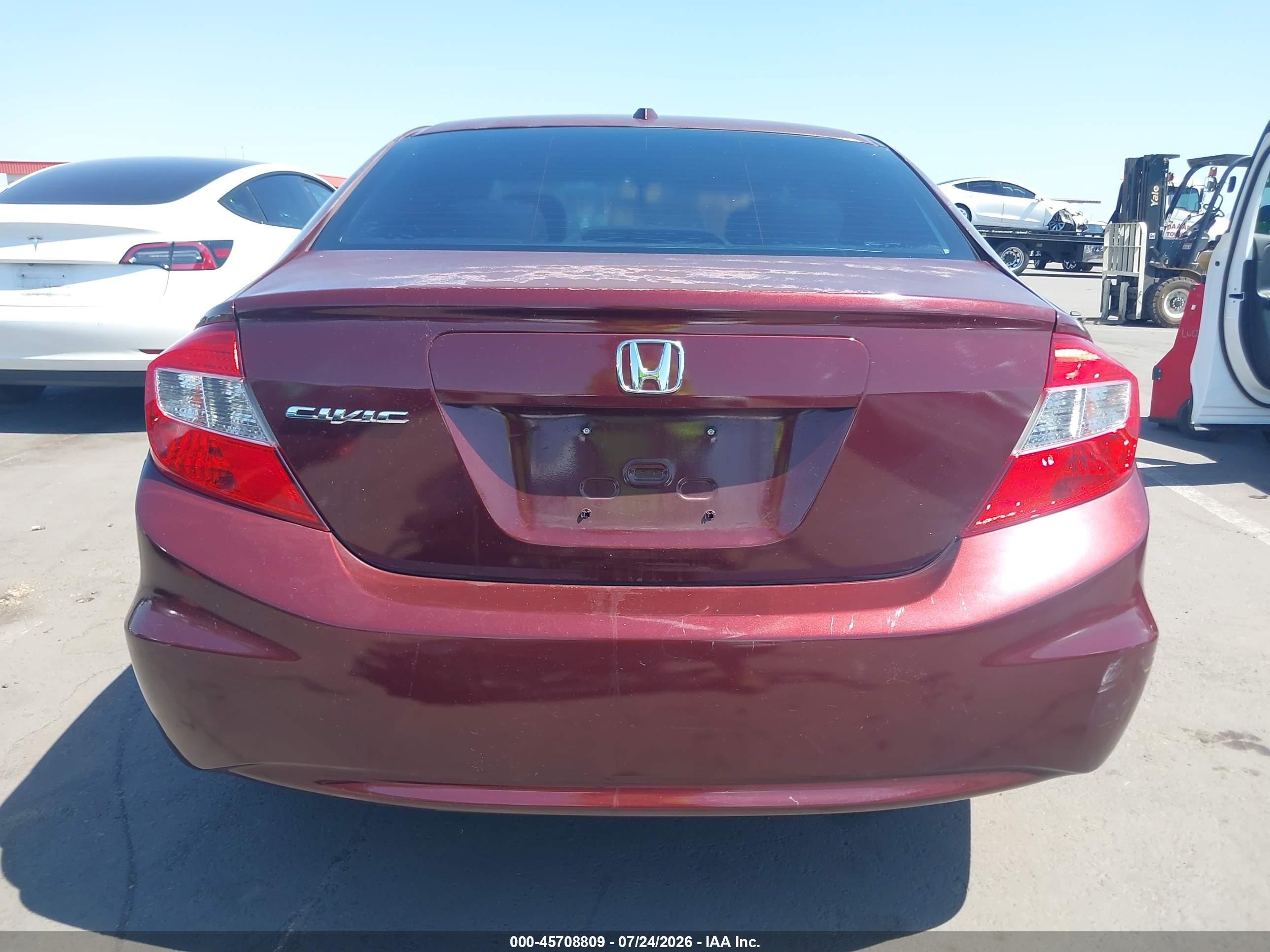 2012 Honda Civic Ex-l Maroon vin: 2HGFB2F95CH537423