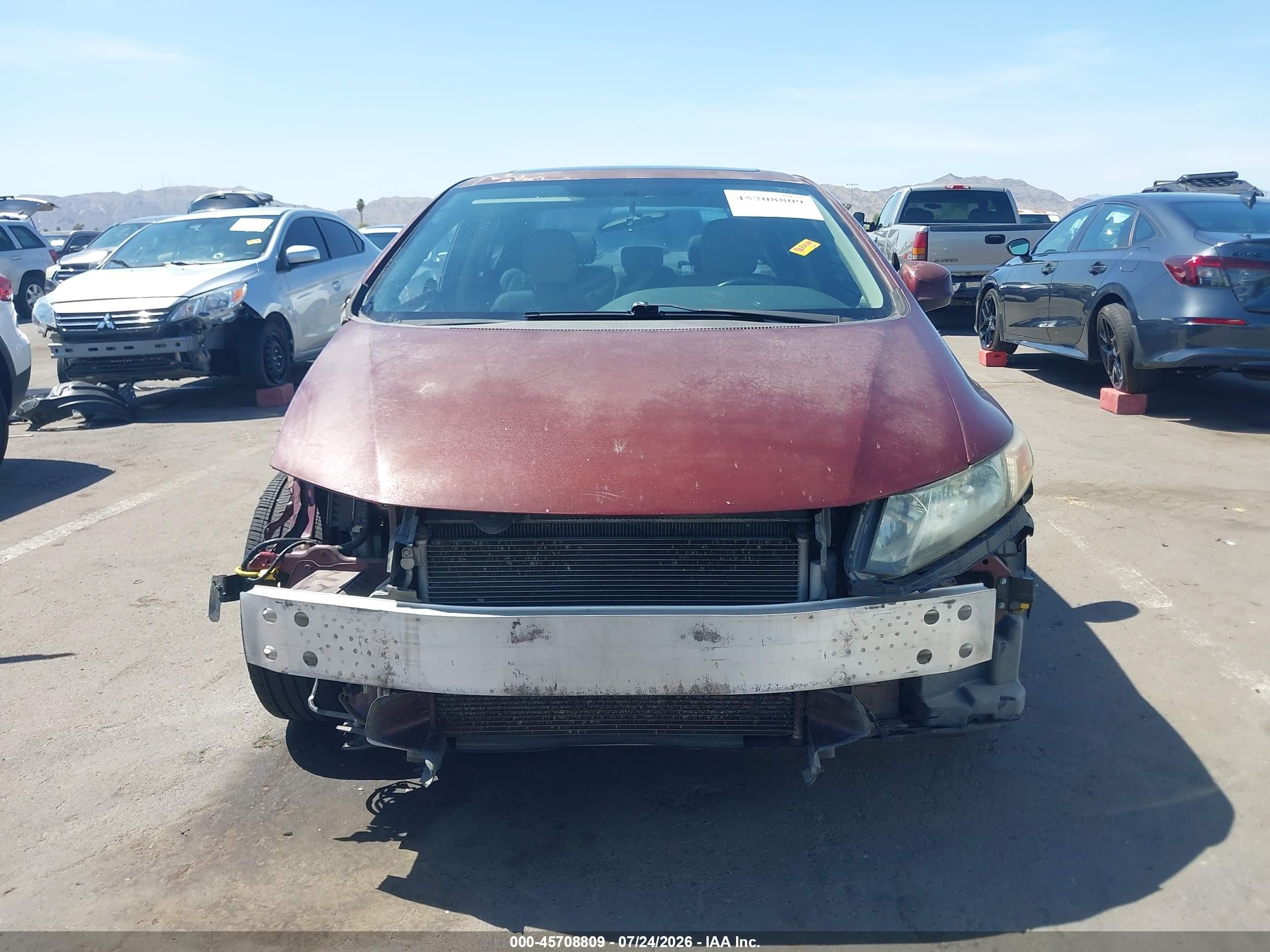 2012 Honda Civic Ex-l Maroon vin: 2HGFB2F95CH537423