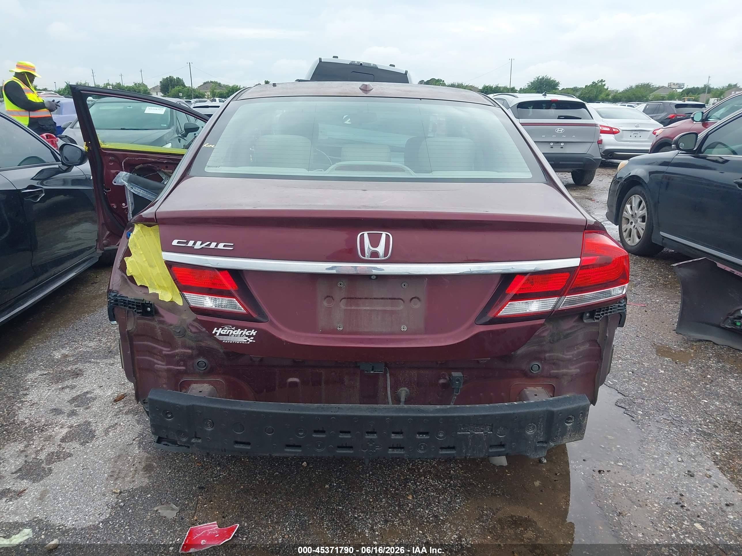 2015 Honda Civic Ex-l Maroon vin: 2HGFB2F95FH504734