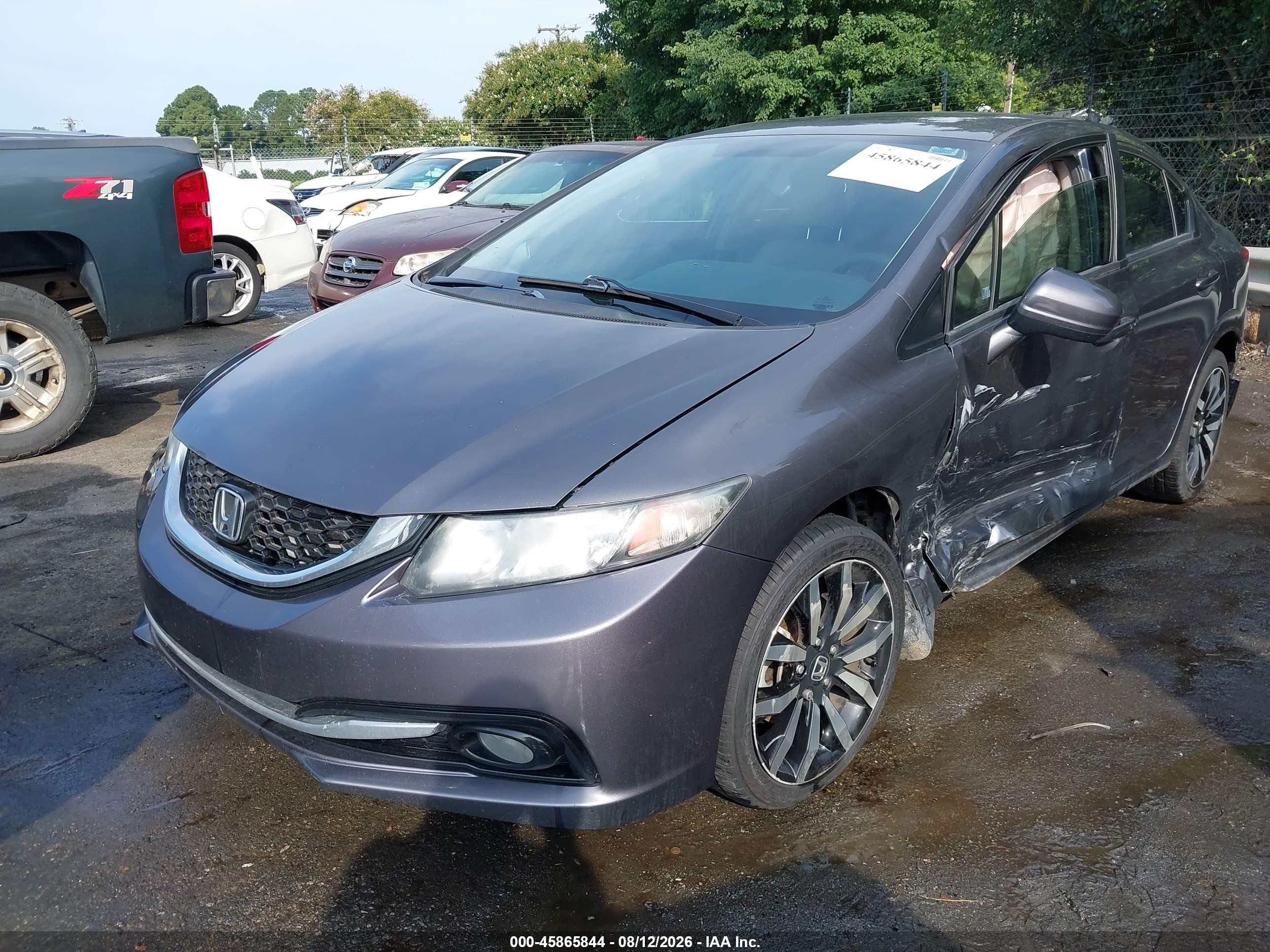 2015 Honda Civic Ex-l Gray vin: 2HGFB2F95FH525728