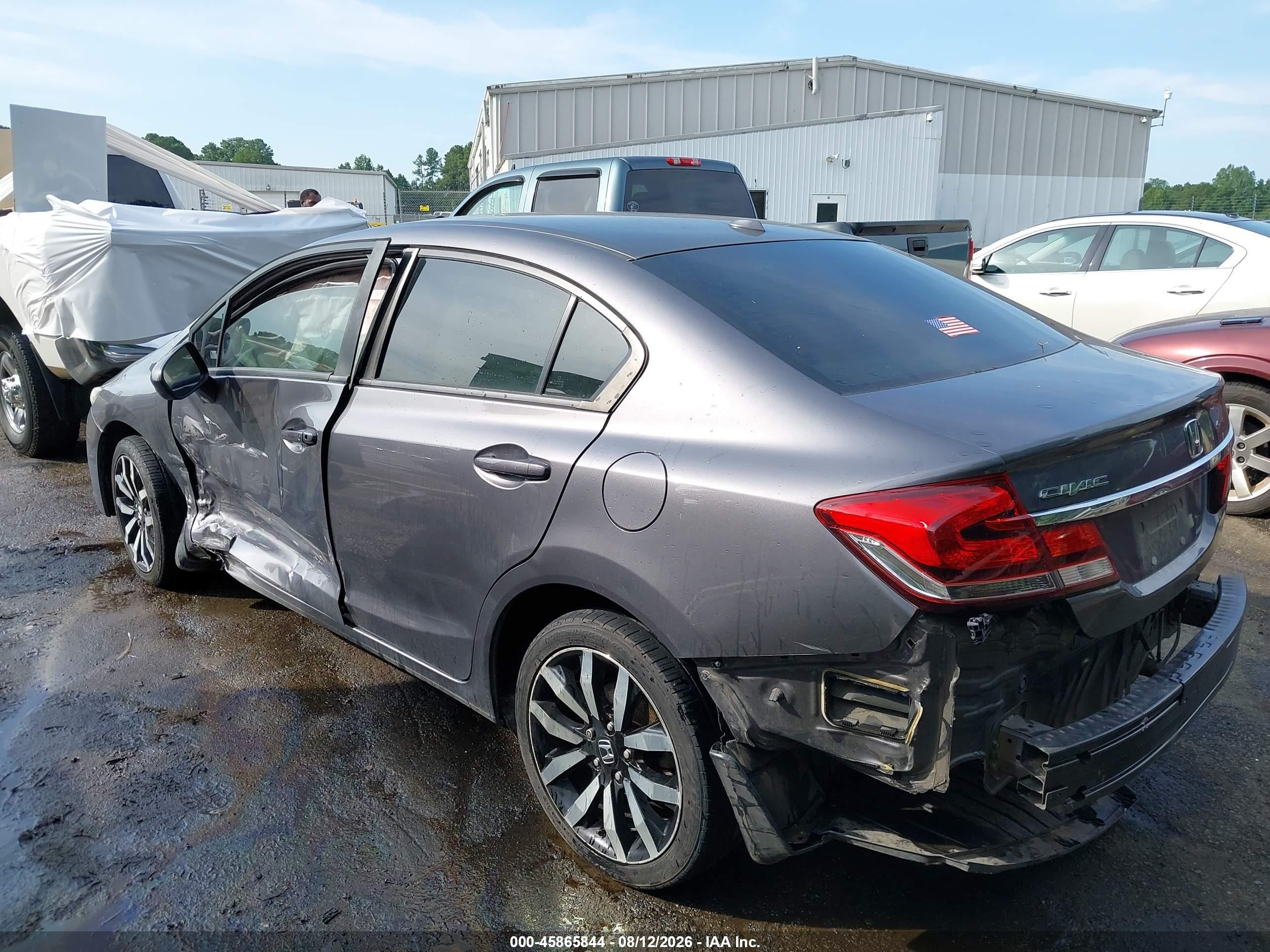 2015 Honda Civic Ex-l Gray vin: 2HGFB2F95FH525728