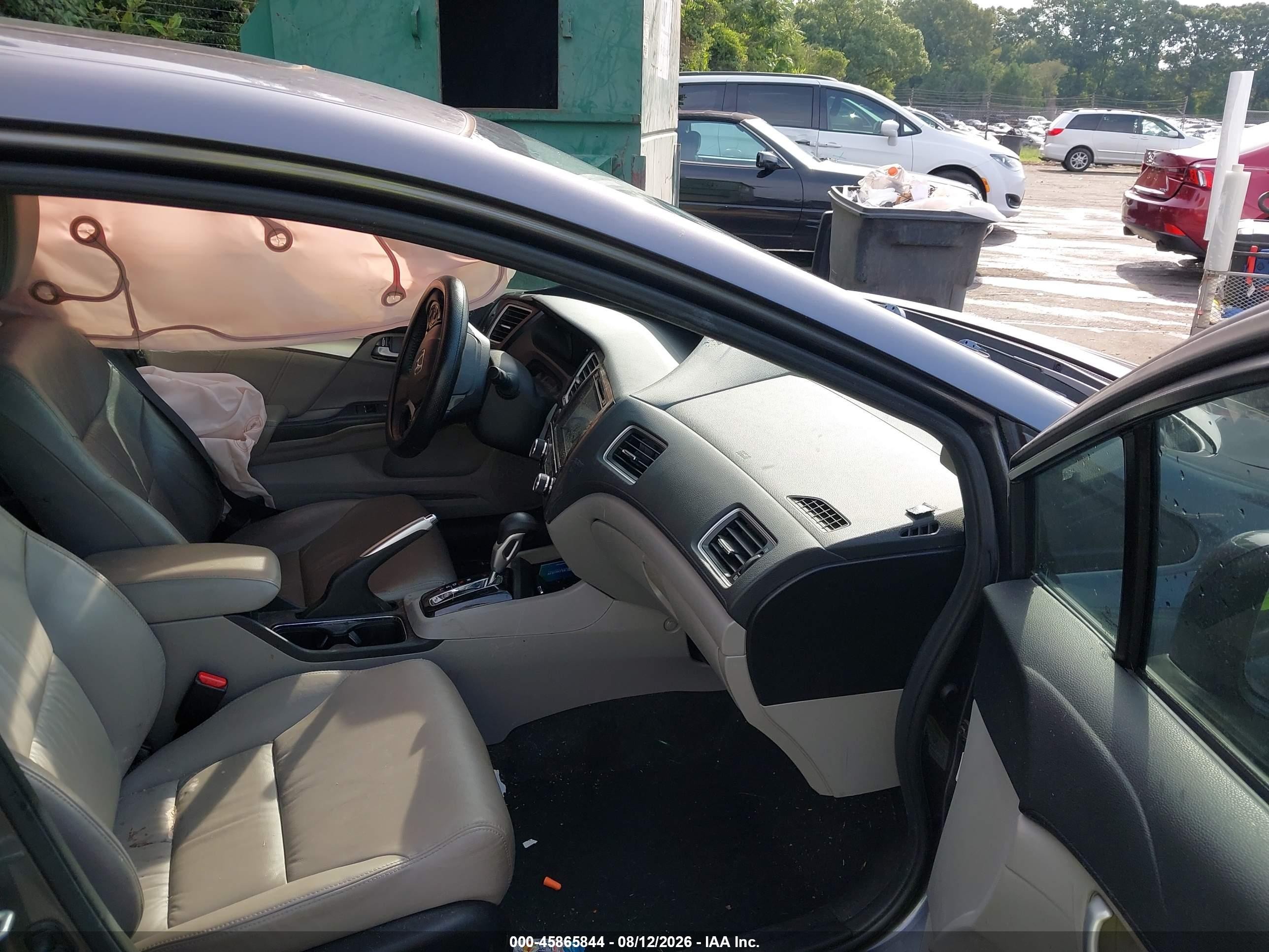 2015 Honda Civic Ex-l Gray vin: 2HGFB2F95FH525728