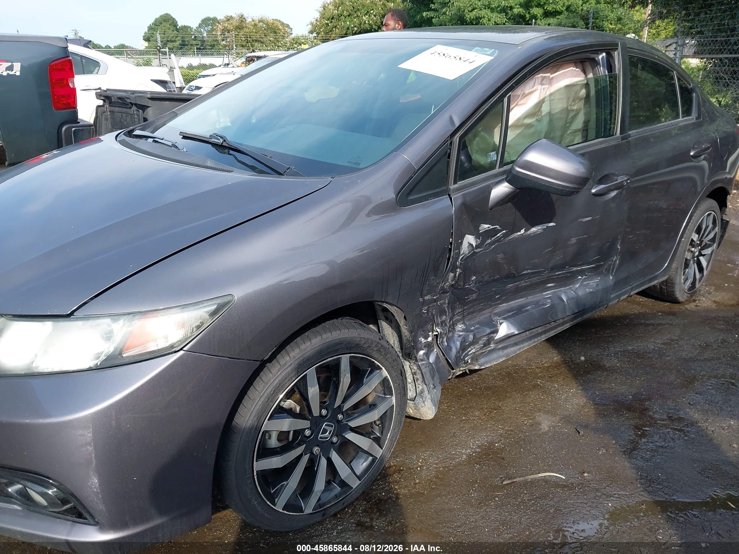 2015 Honda Civic Ex-l Gray vin: 2HGFB2F95FH525728