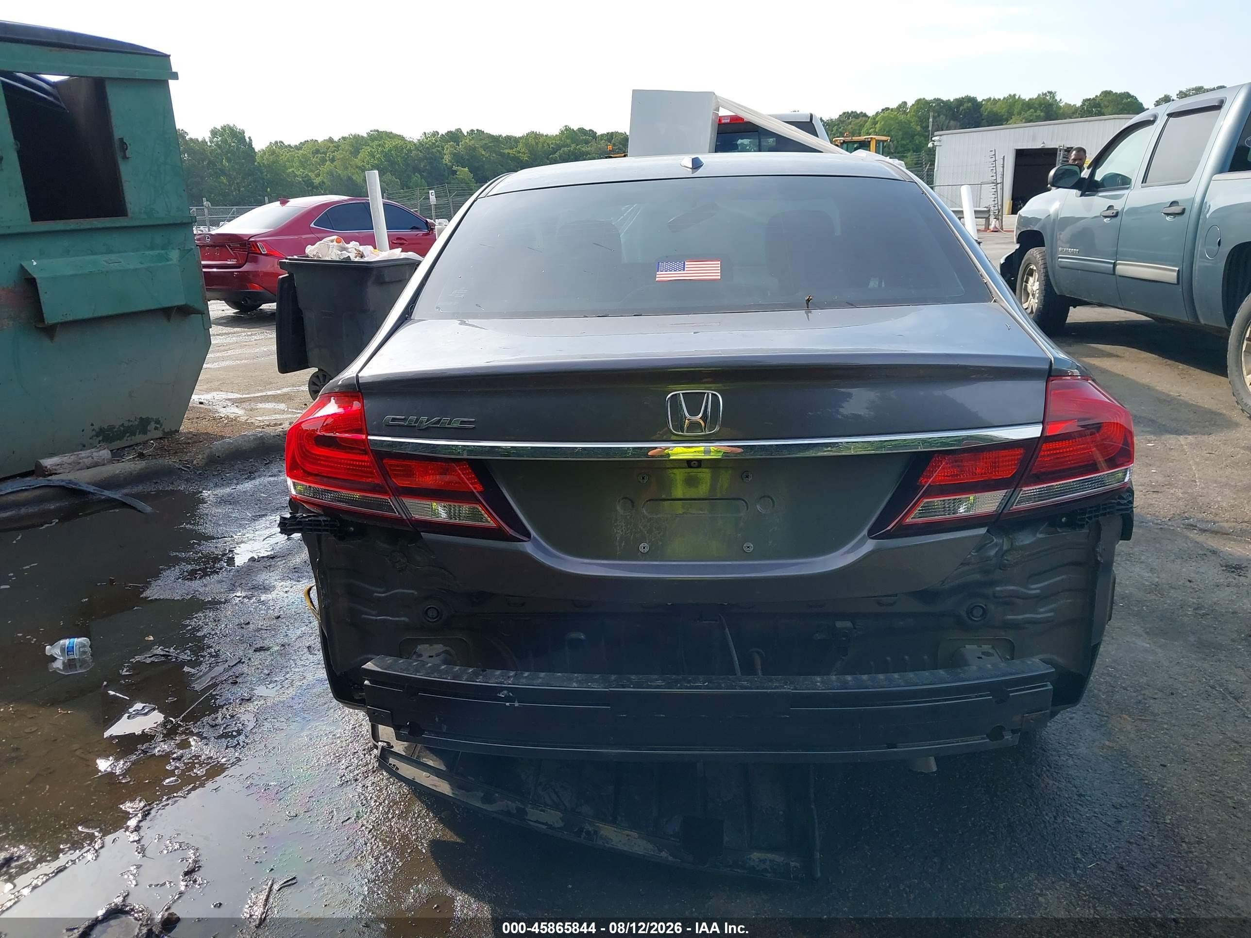 2015 Honda Civic Ex-l Gray vin: 2HGFB2F95FH525728