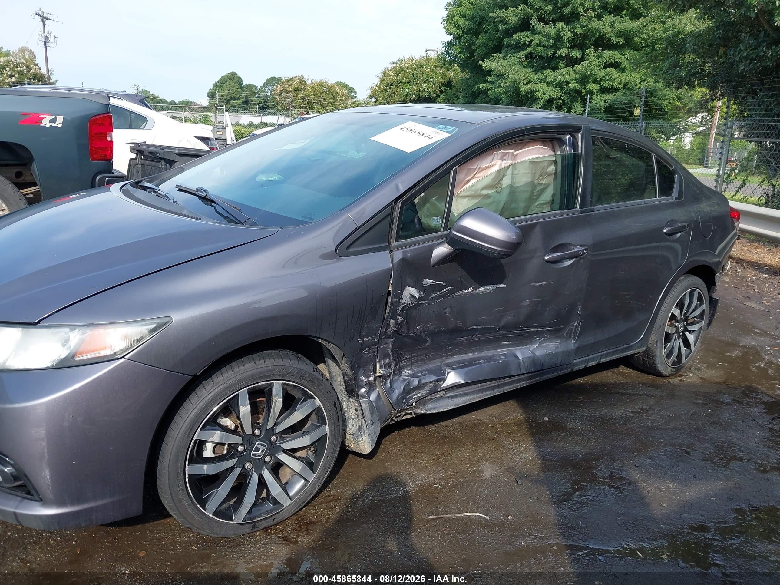 2015 Honda Civic Ex-l Gray vin: 2HGFB2F95FH525728