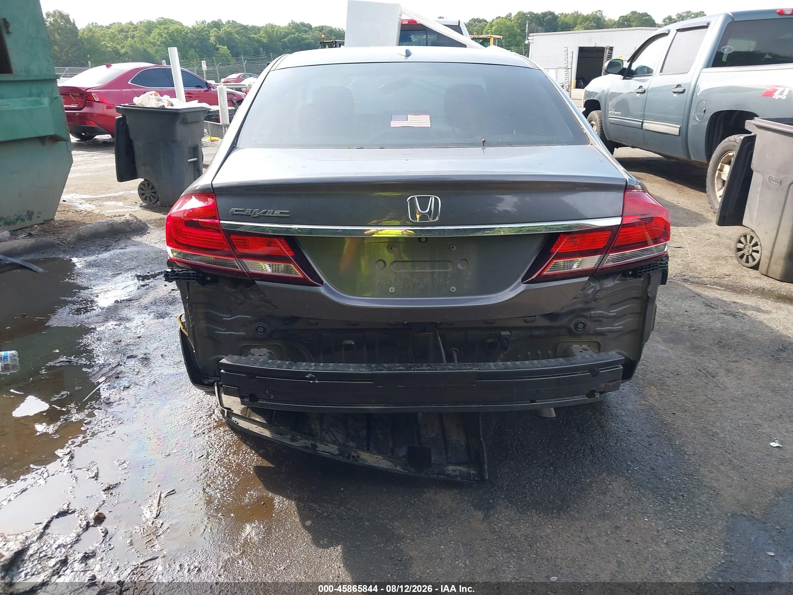 2015 Honda Civic Ex-l Gray vin: 2HGFB2F95FH525728
