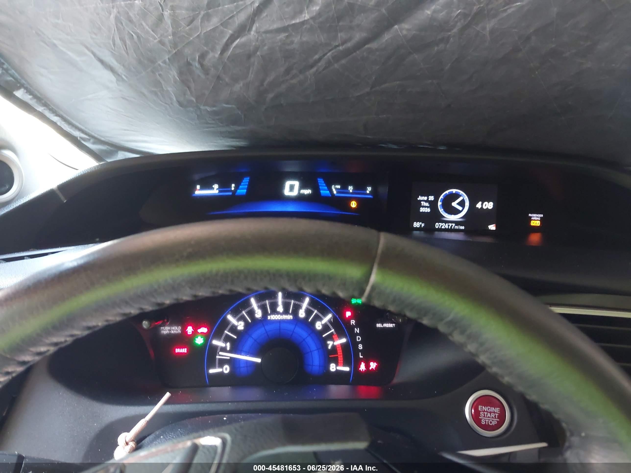 2015 Honda Civic Ex-l Blue vin: 2HGFB2F95FH543601
