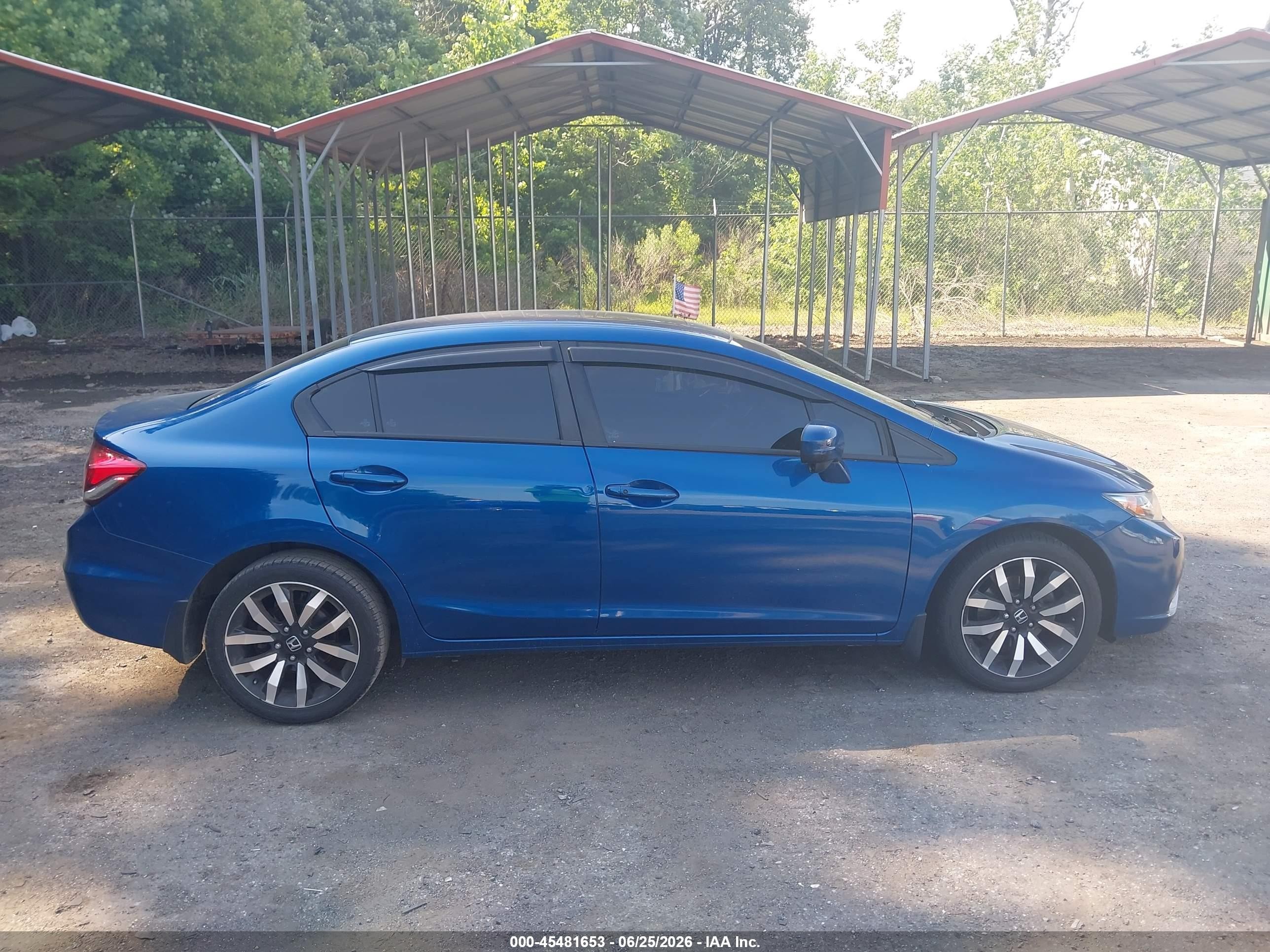 2015 Honda Civic Ex-l Blue vin: 2HGFB2F95FH543601