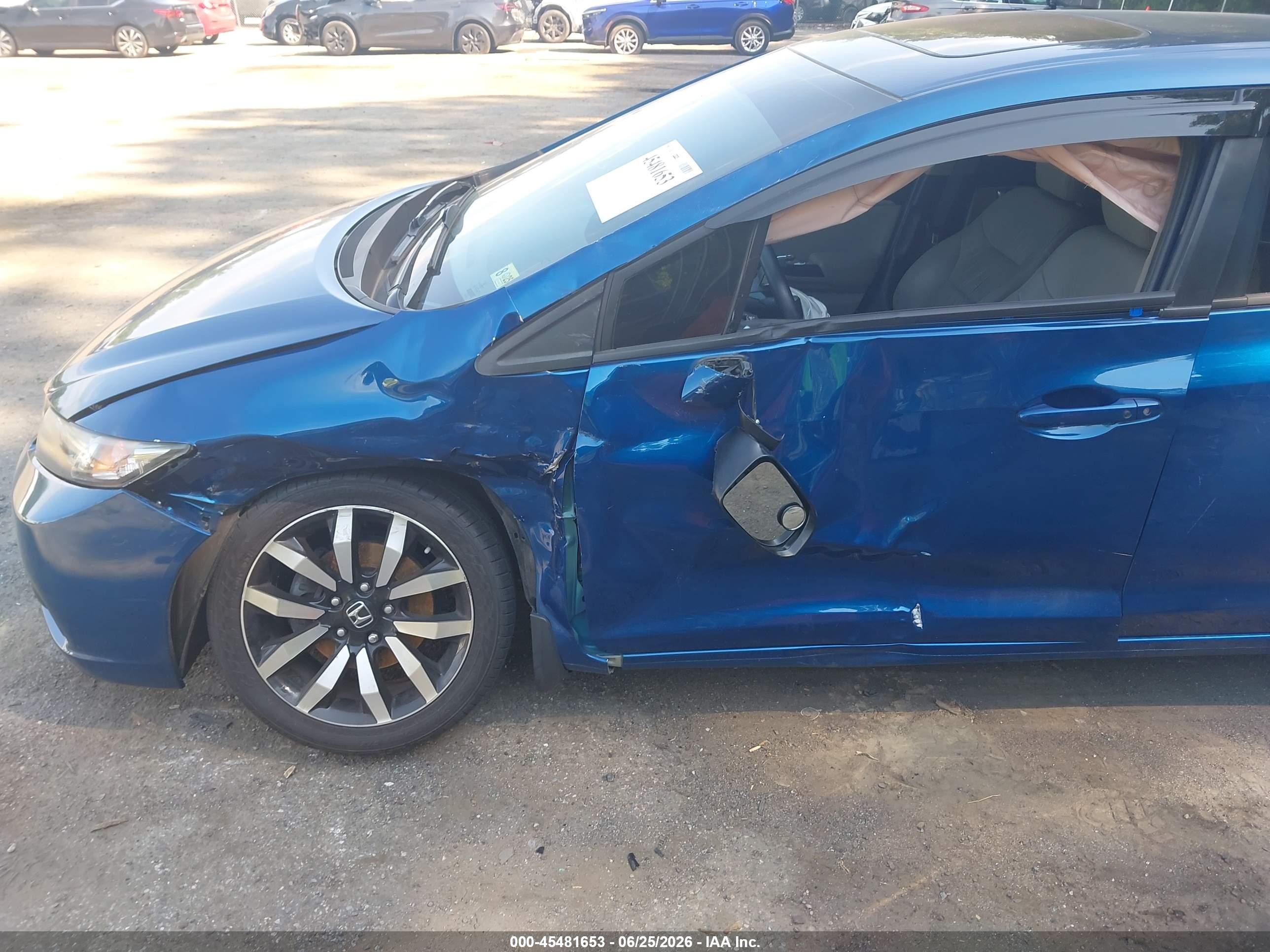 2015 Honda Civic Ex-l Blue vin: 2HGFB2F95FH543601