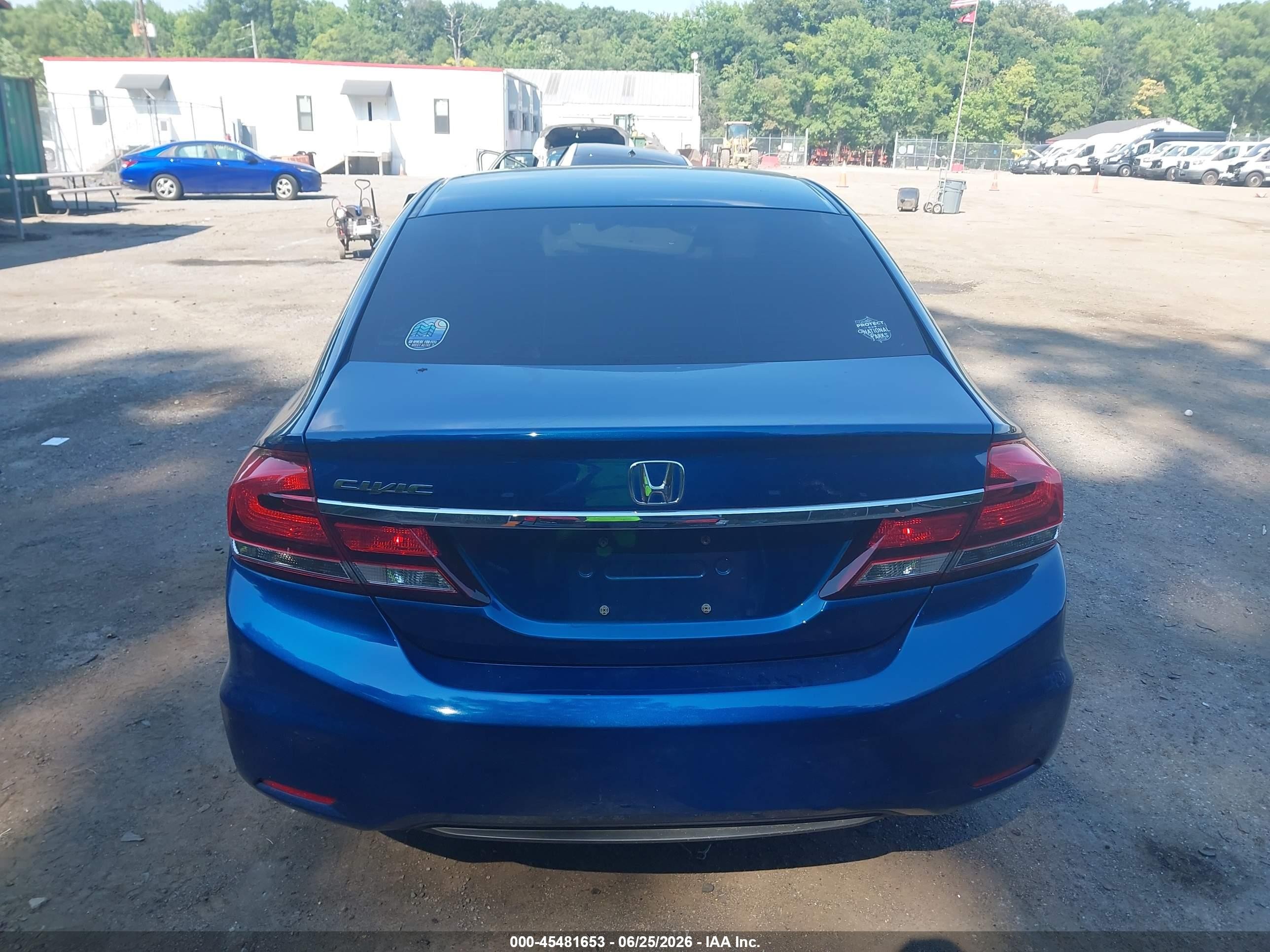 2015 Honda Civic Ex-l Blue vin: 2HGFB2F95FH543601