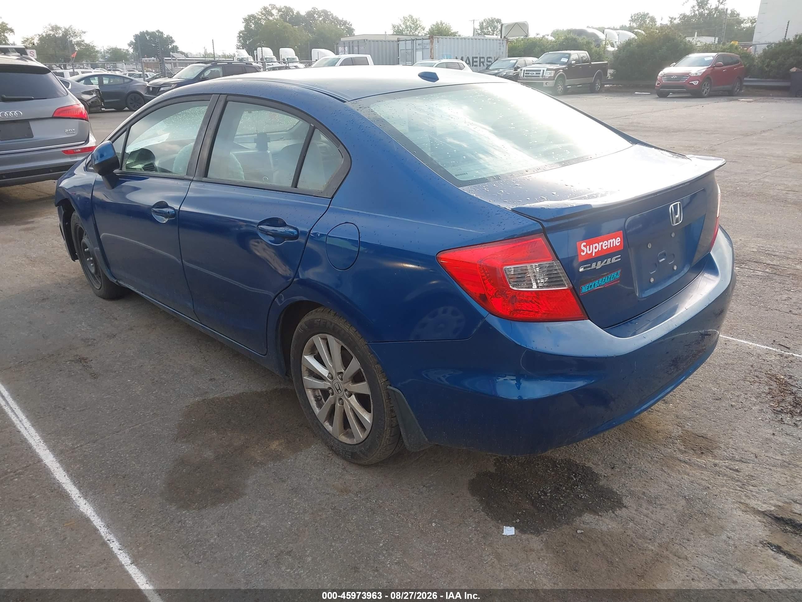 2012 Honda Civic Ex-l Синий vin: 2HGFB2F96CH512966
