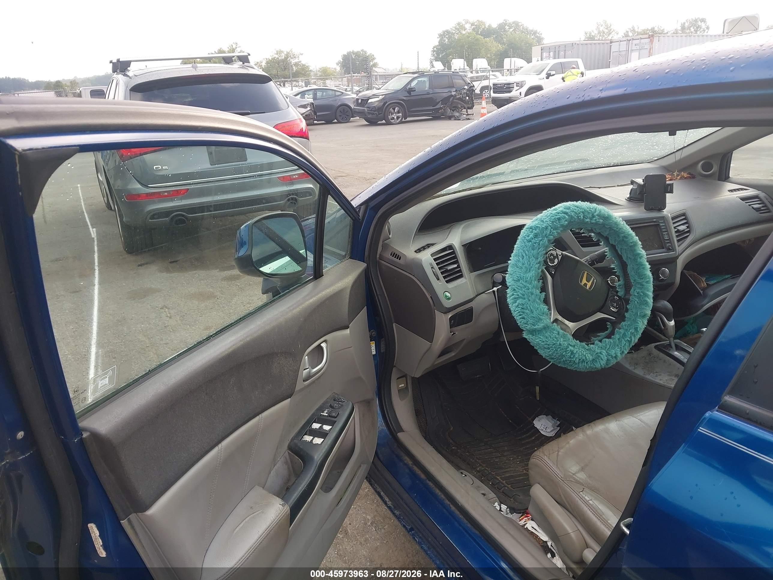 2012 Honda Civic Ex-l Синий vin: 2HGFB2F96CH512966