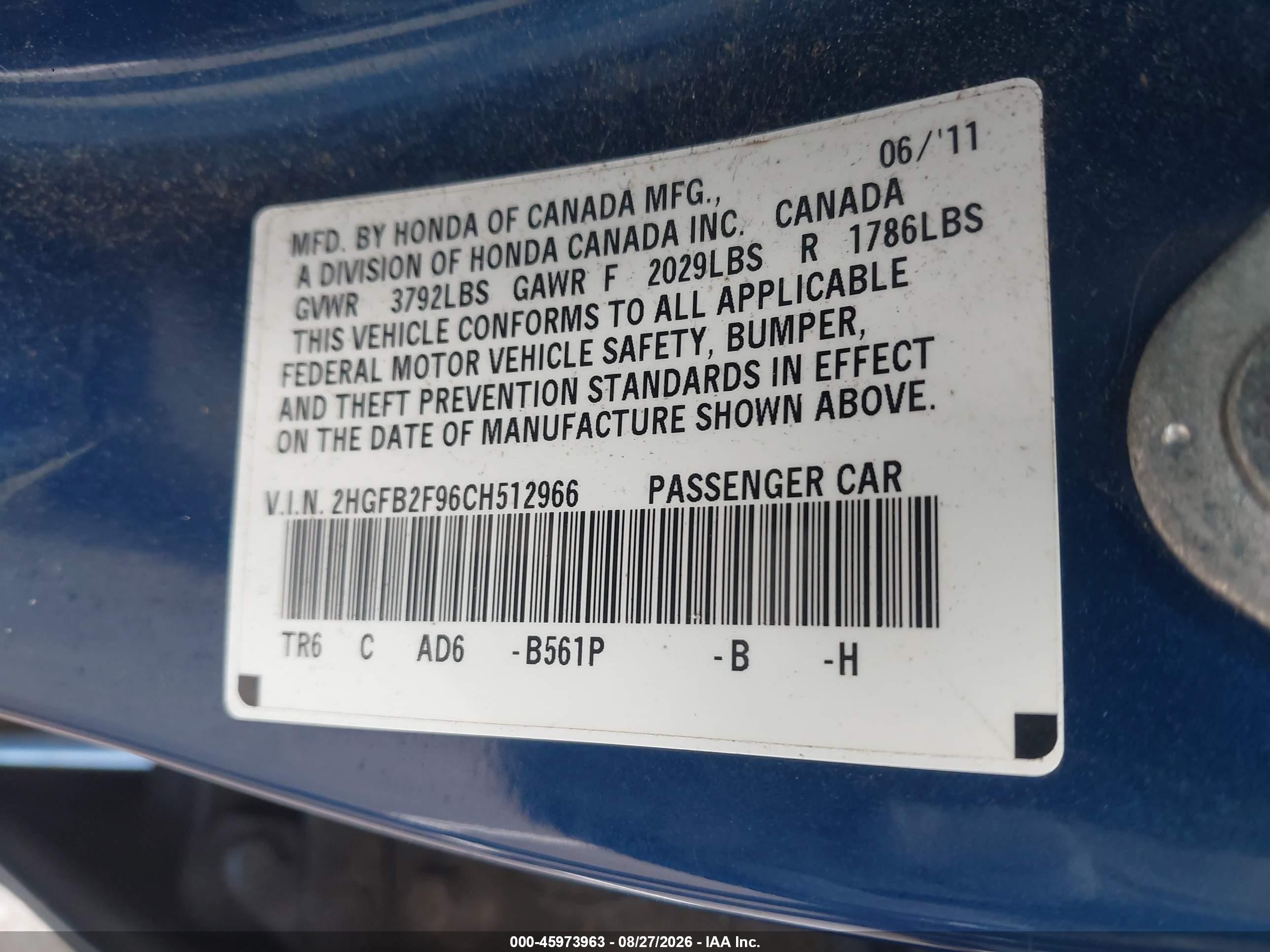 2012 Honda Civic Ex-l Синий vin: 2HGFB2F96CH512966