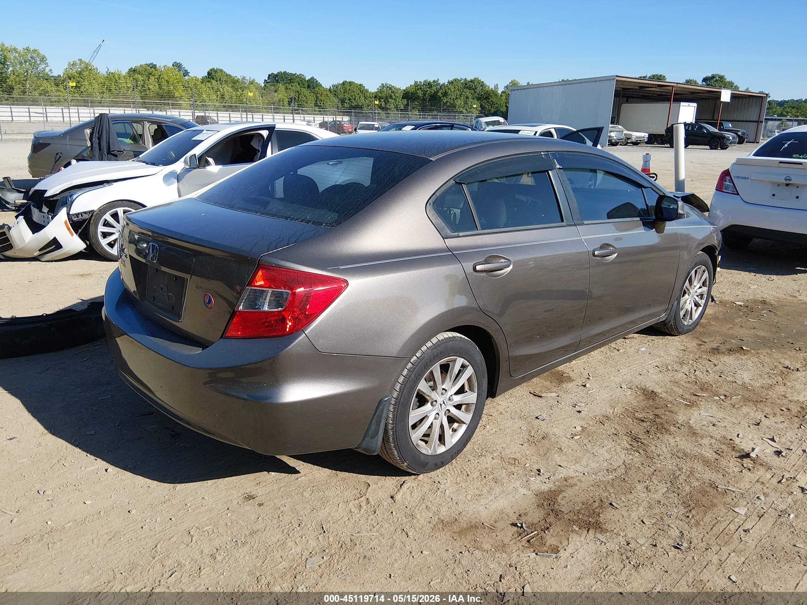2012 Honda Civic Ex-l Pewter vin: 2HGFB2F96CH518427