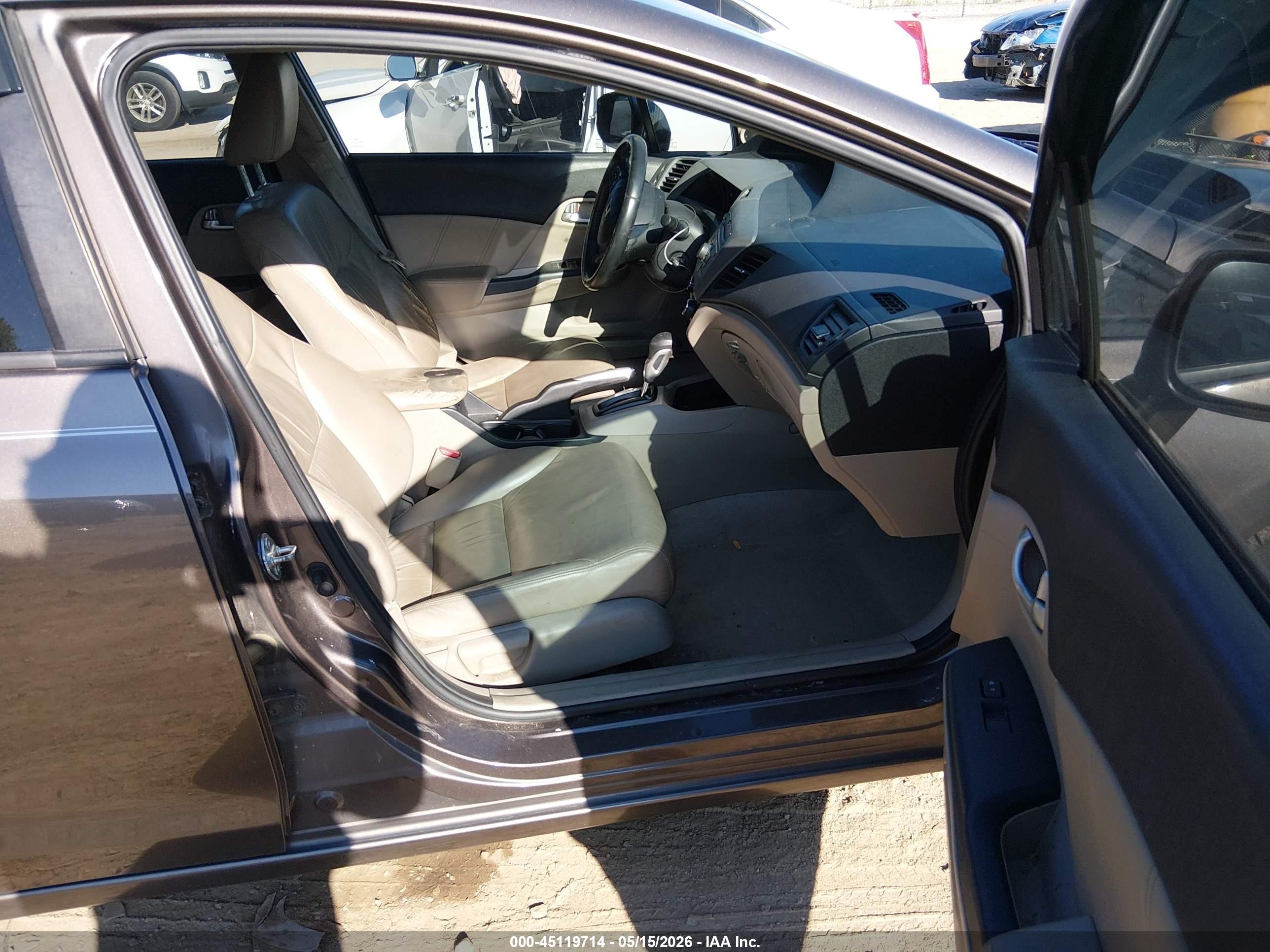2012 Honda Civic Ex-l Pewter vin: 2HGFB2F96CH518427