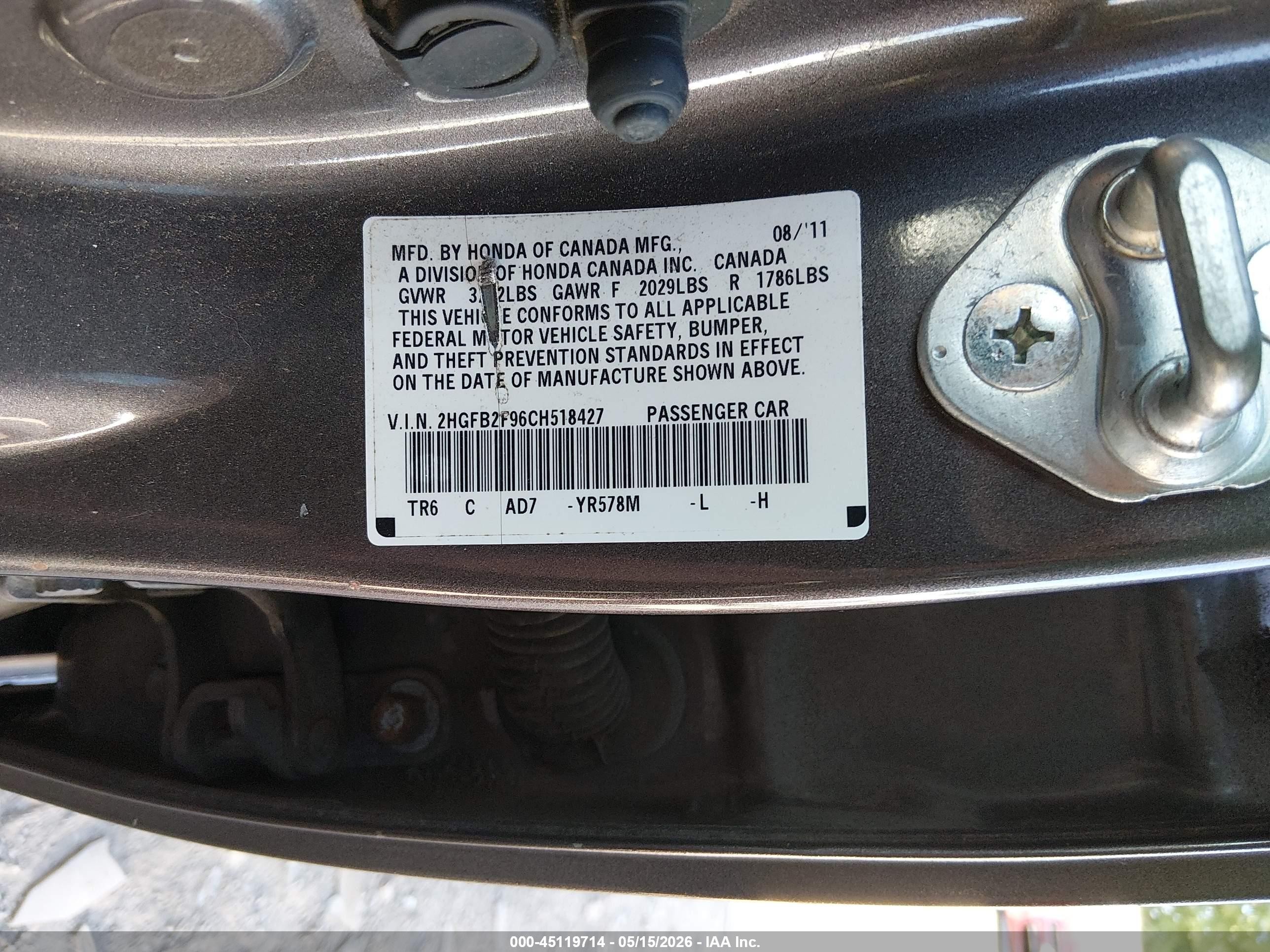 2012 Honda Civic Ex-l Pewter vin: 2HGFB2F96CH518427