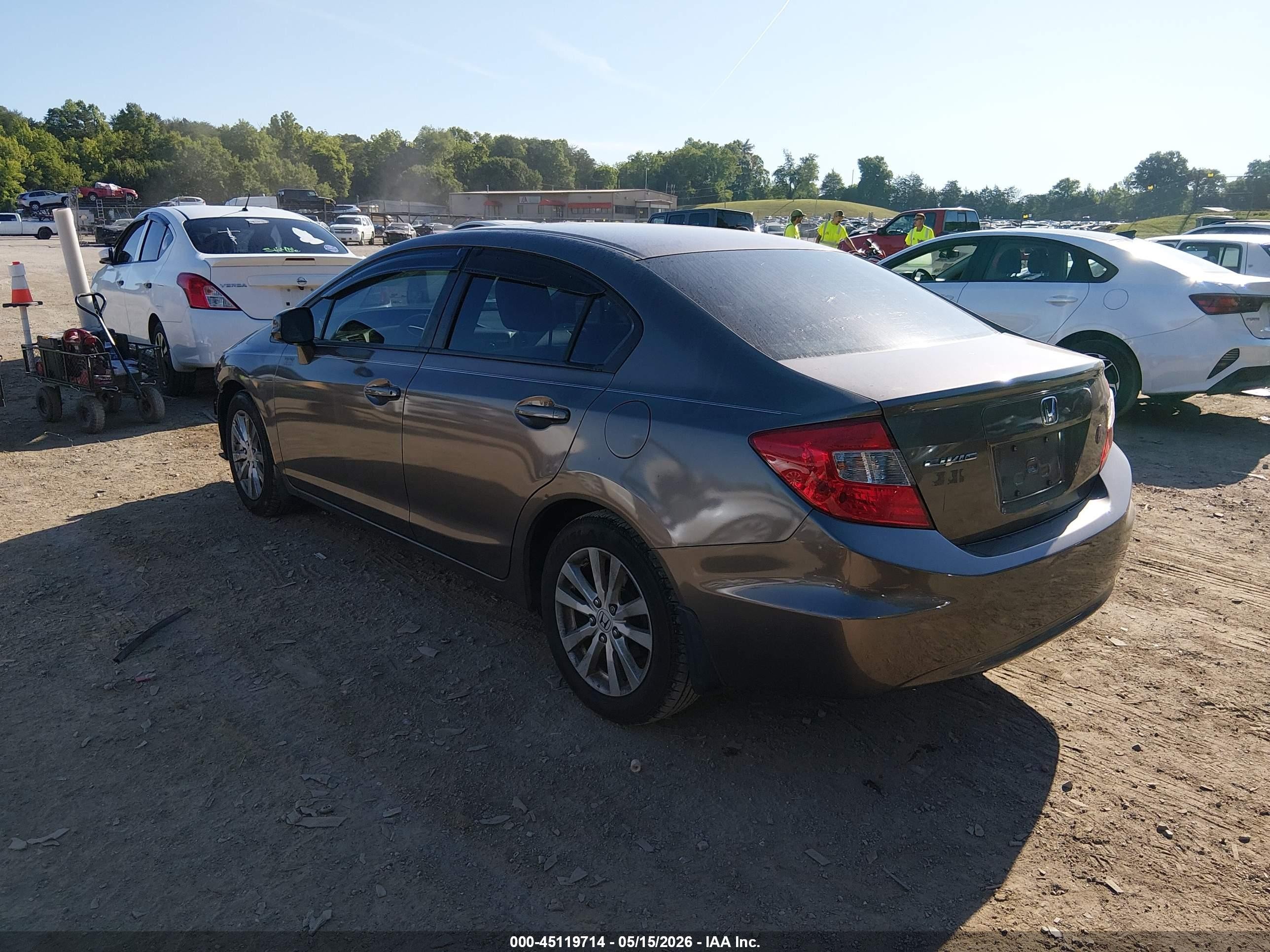 2012 Honda Civic Ex-l Pewter vin: 2HGFB2F96CH518427