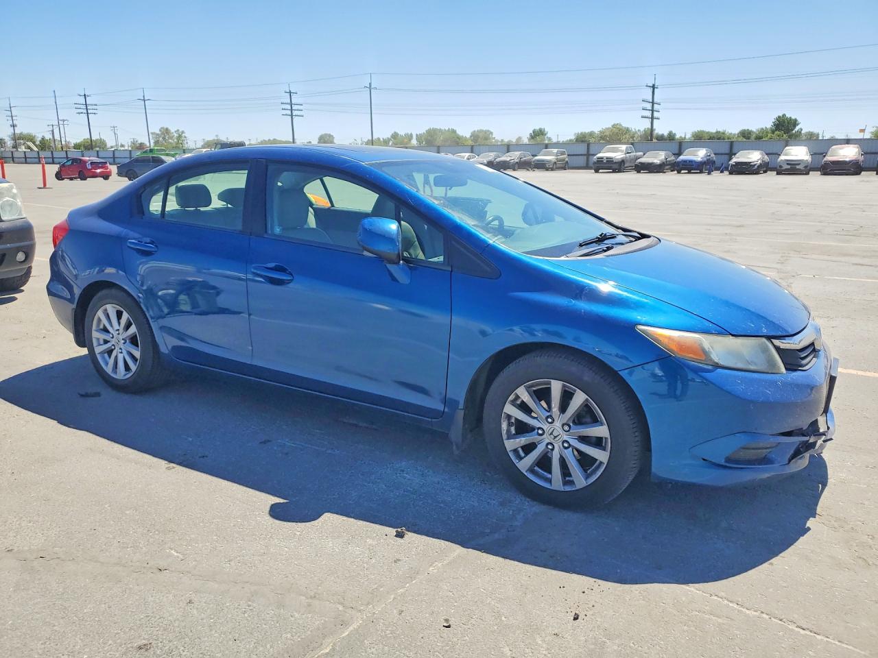 2012 Honda Civic Exl Blue vin: 2HGFB2F96CH549077