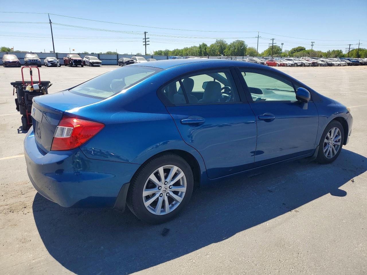2012 Honda Civic Exl Blue vin: 2HGFB2F96CH549077