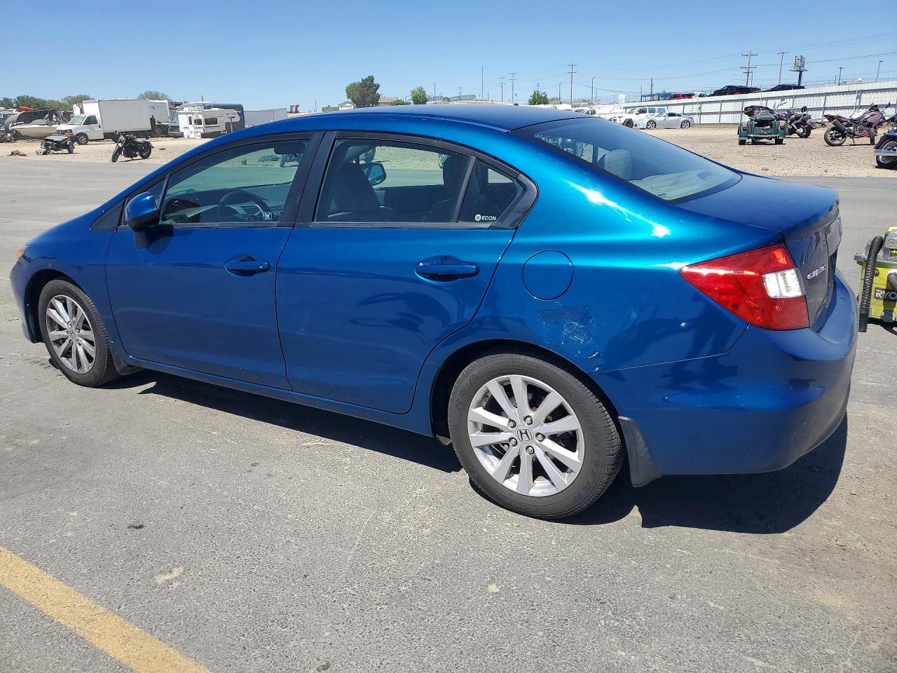 2012 Honda Civic Exl Blue vin: 2HGFB2F96CH549077