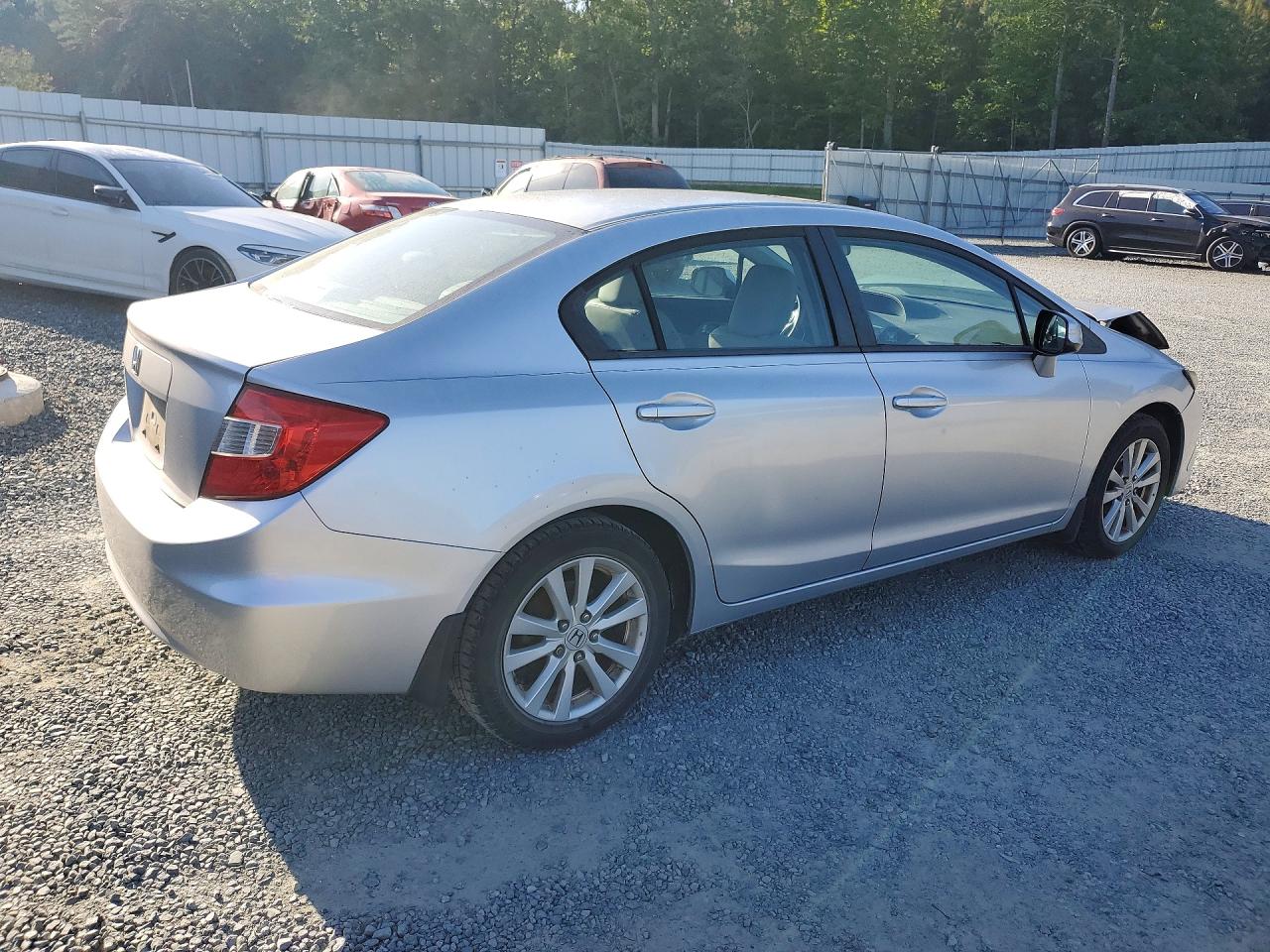 2012 Honda Civic Exl Silver vin: 2HGFB2F96CH552206