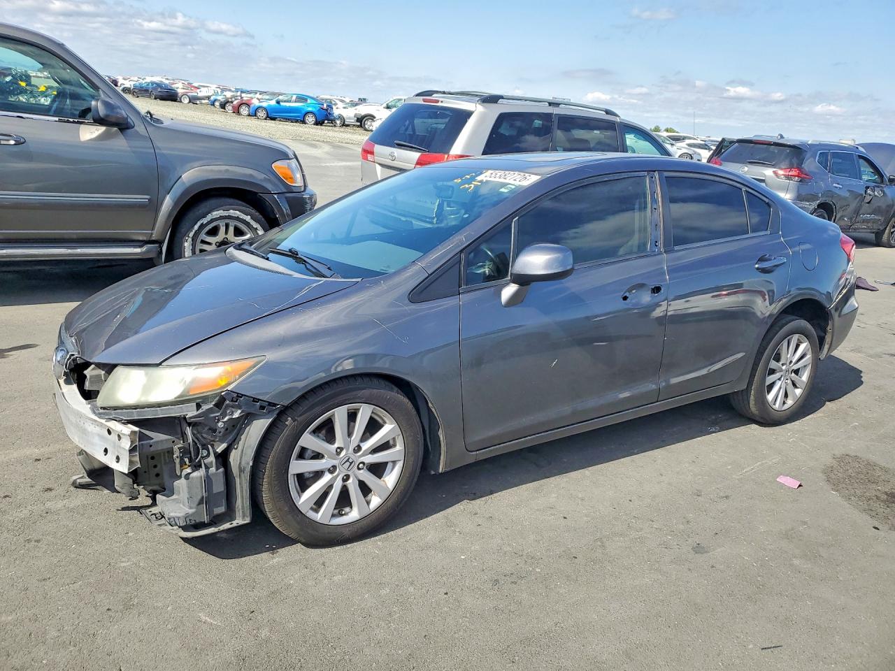2012 Honda Civic Exl Charcoal vin: 2HGFB2F96CH596125